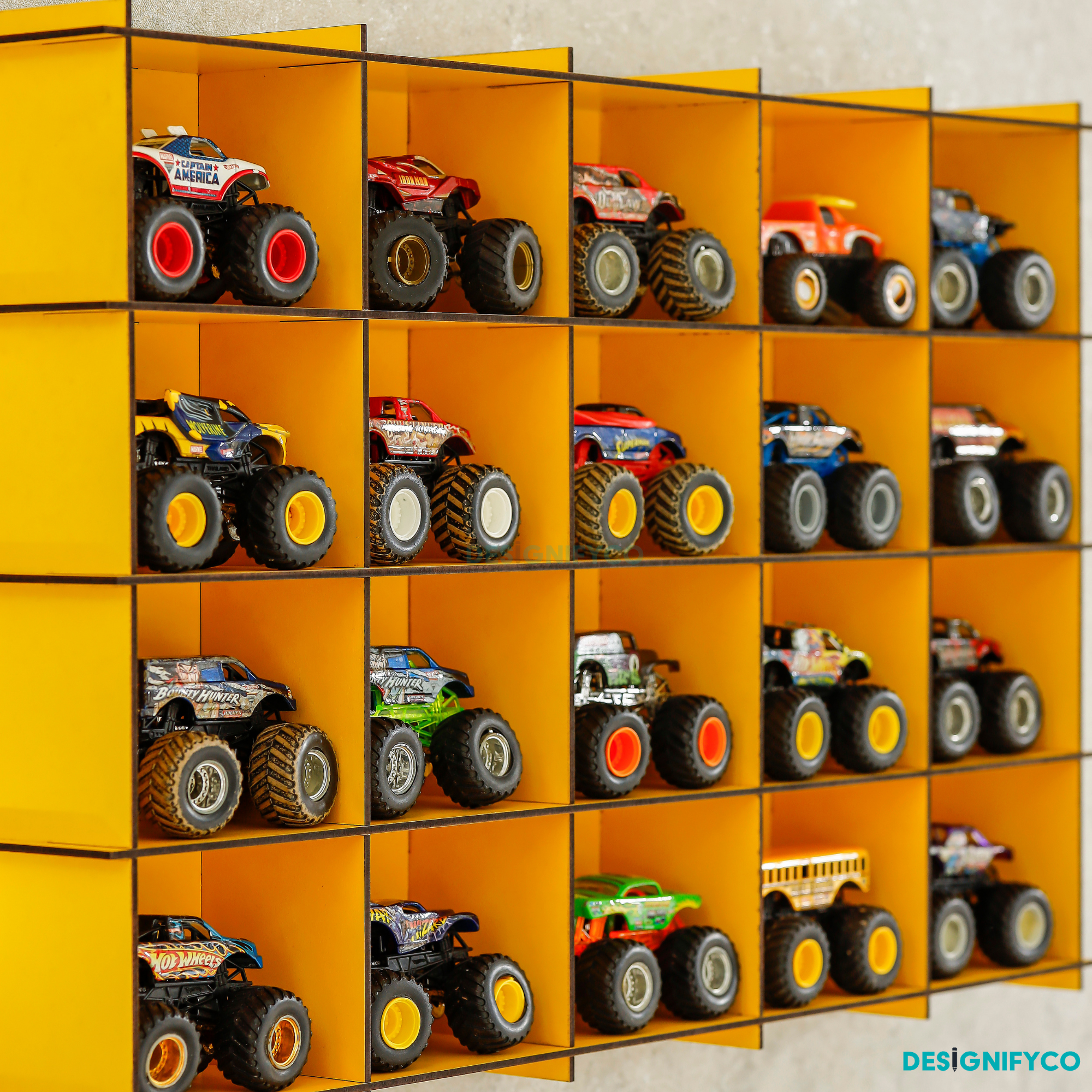 YELLOW Monster Car Display Case