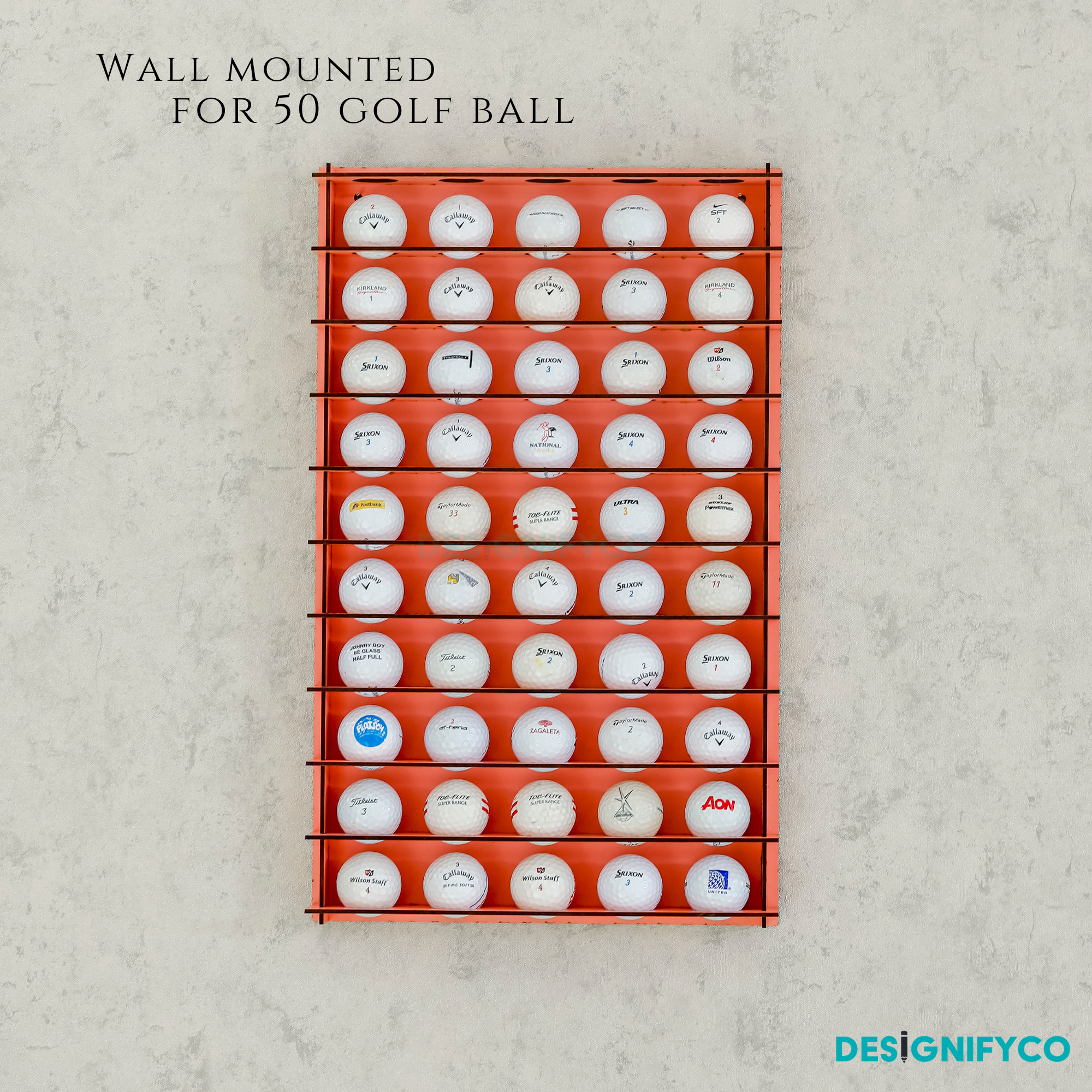 PINK Golf Ball Display For 50 Golf Ball