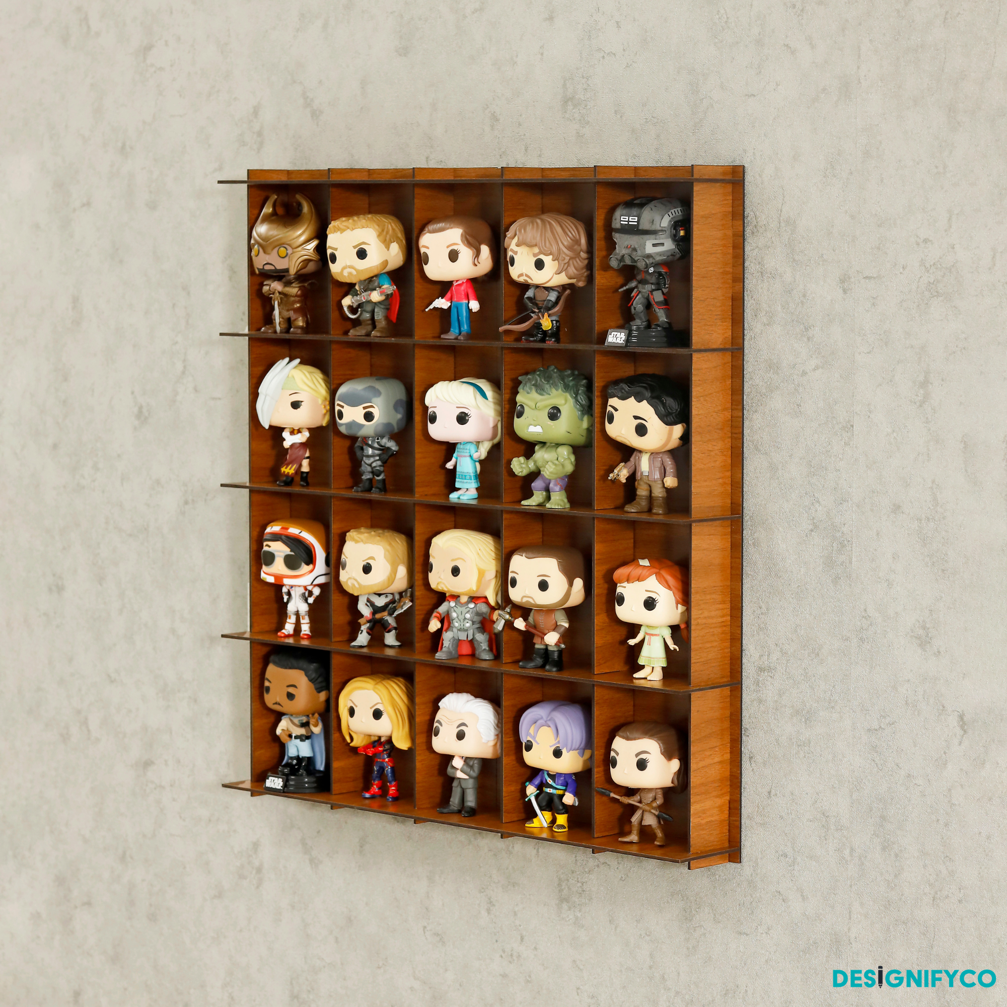 WALNUT Funko Pop Display Case