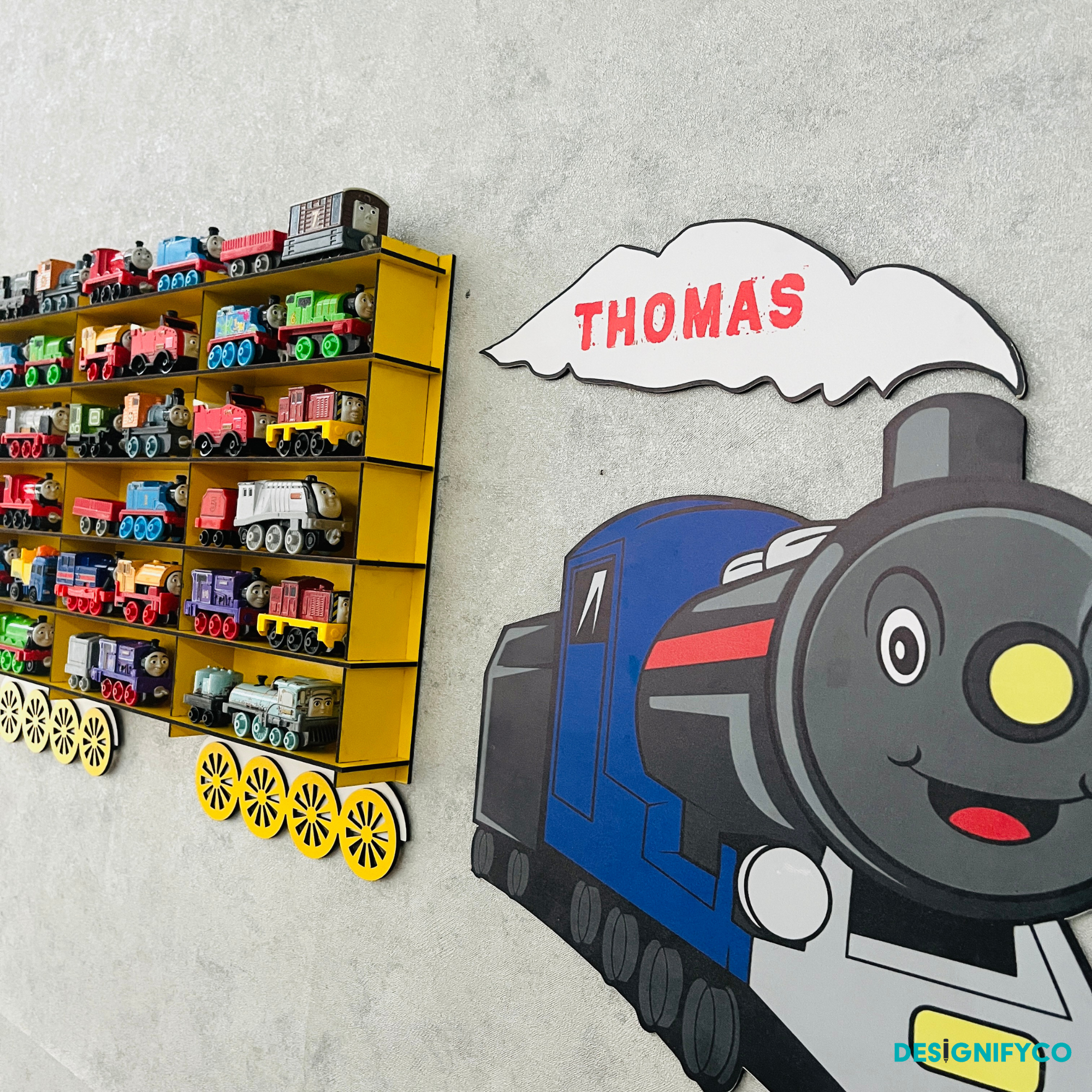 Yellow Toy Train Displays