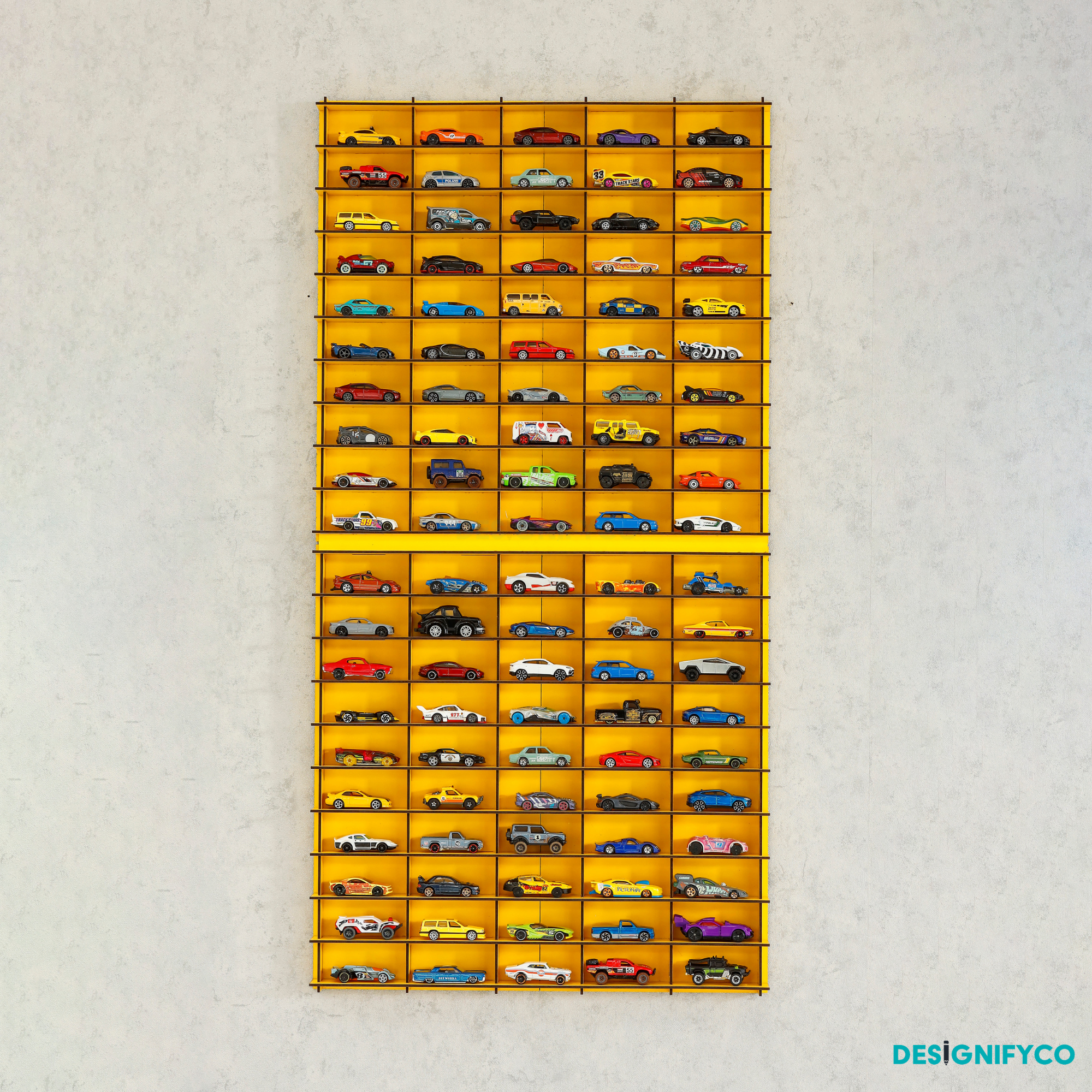 YELLOW Toy Car Display Case