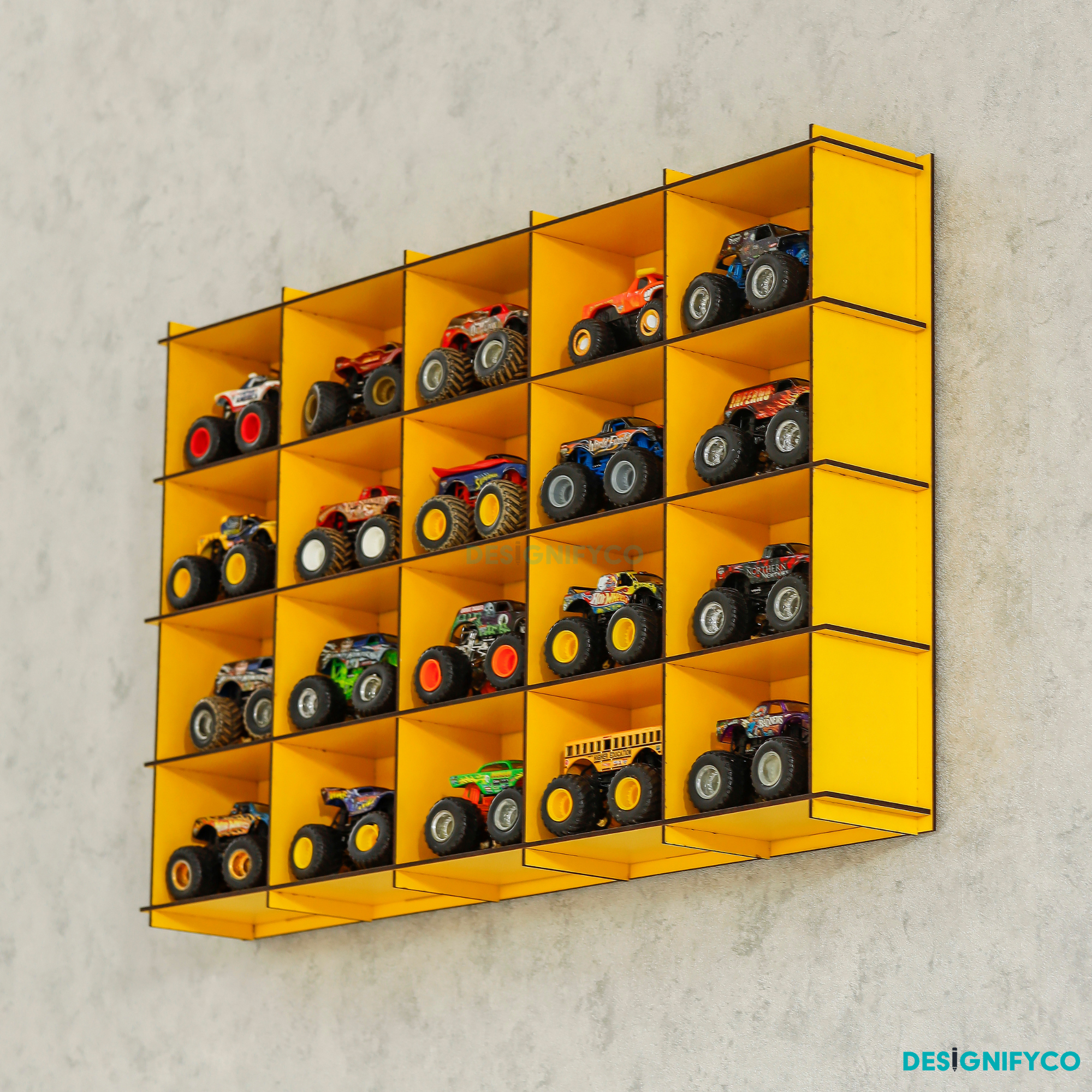 YELLOW Monster Car Display Case