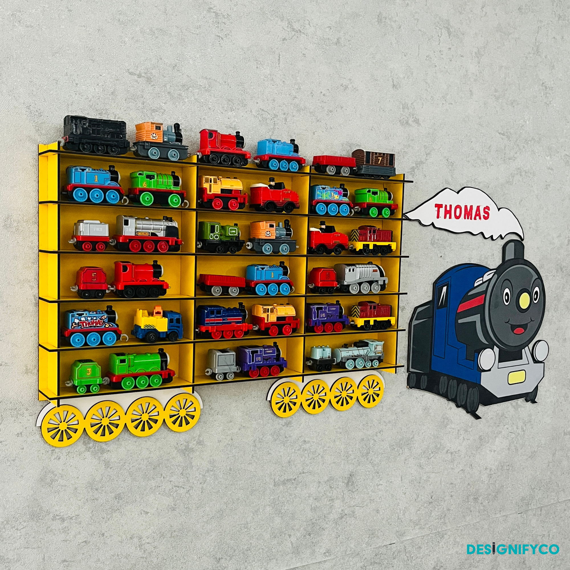 Yellow Toy Train Displays