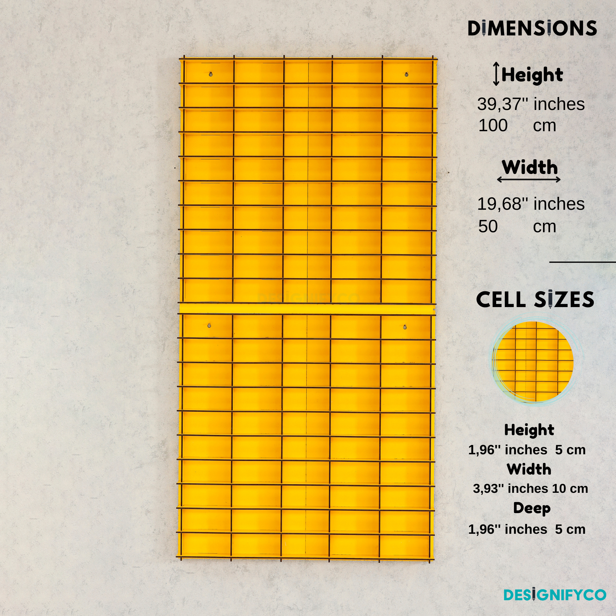 YELLOW Toy Car Display Case