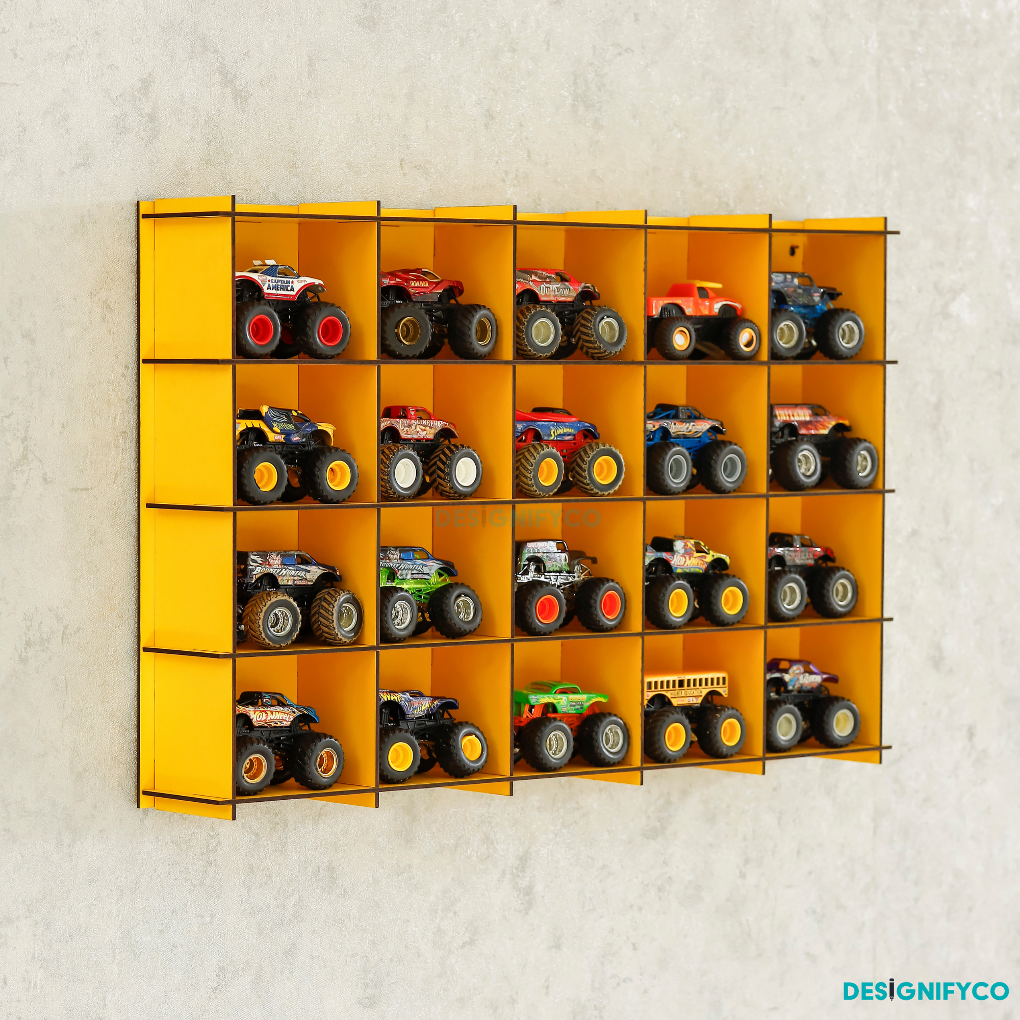 YELLOW Monster Car Display Case