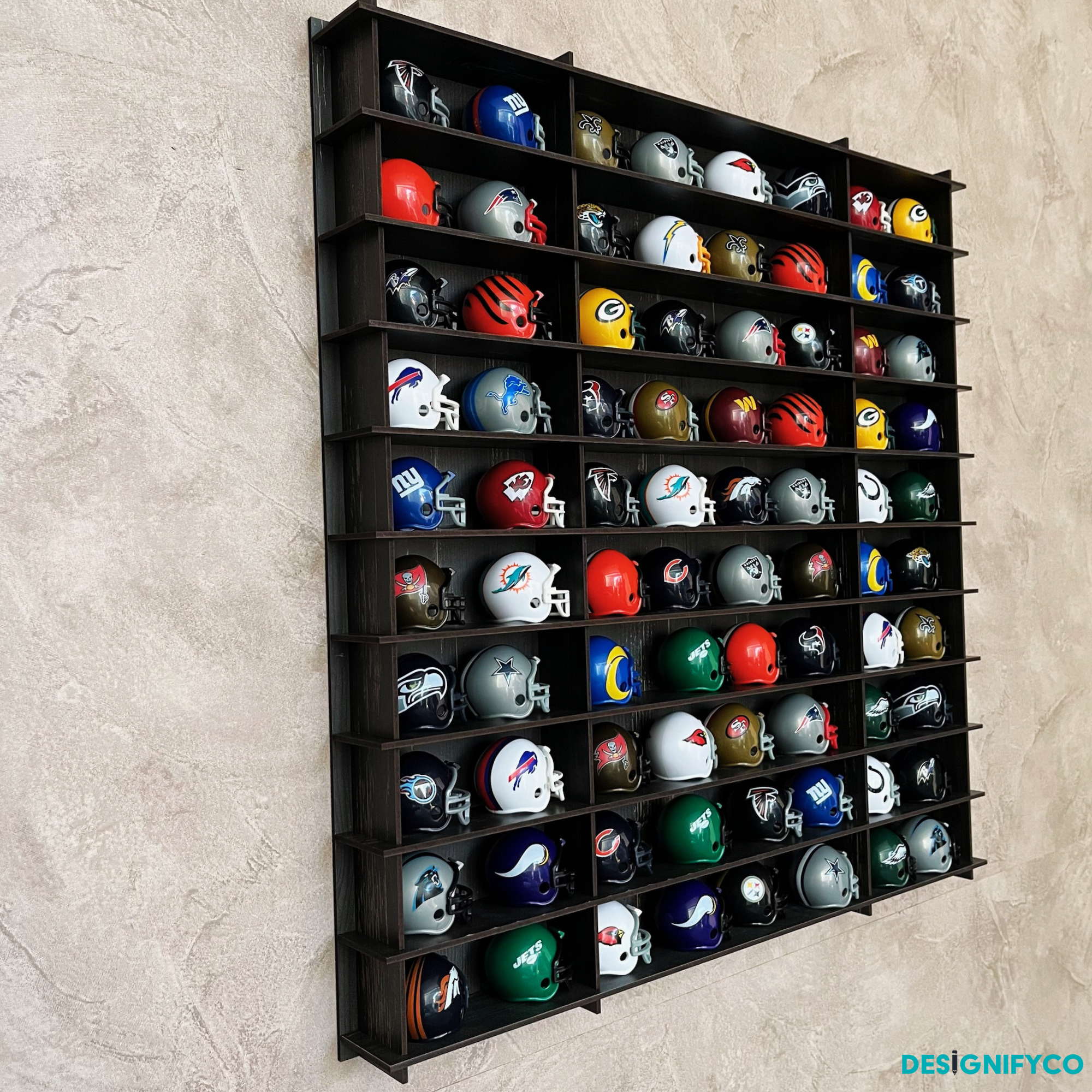 OLD BLACK NHL Mini Helmet 80 Display Case