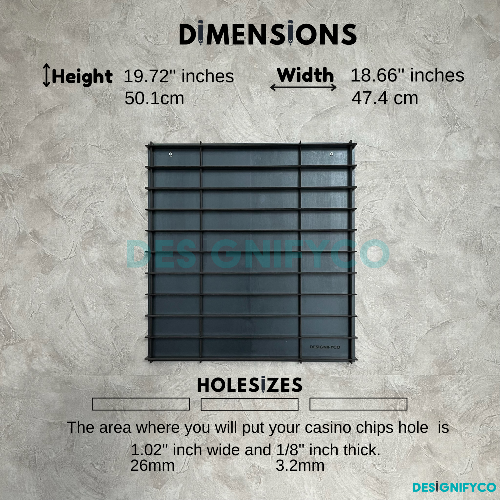 BLACK Casino Chips 80 Display Case