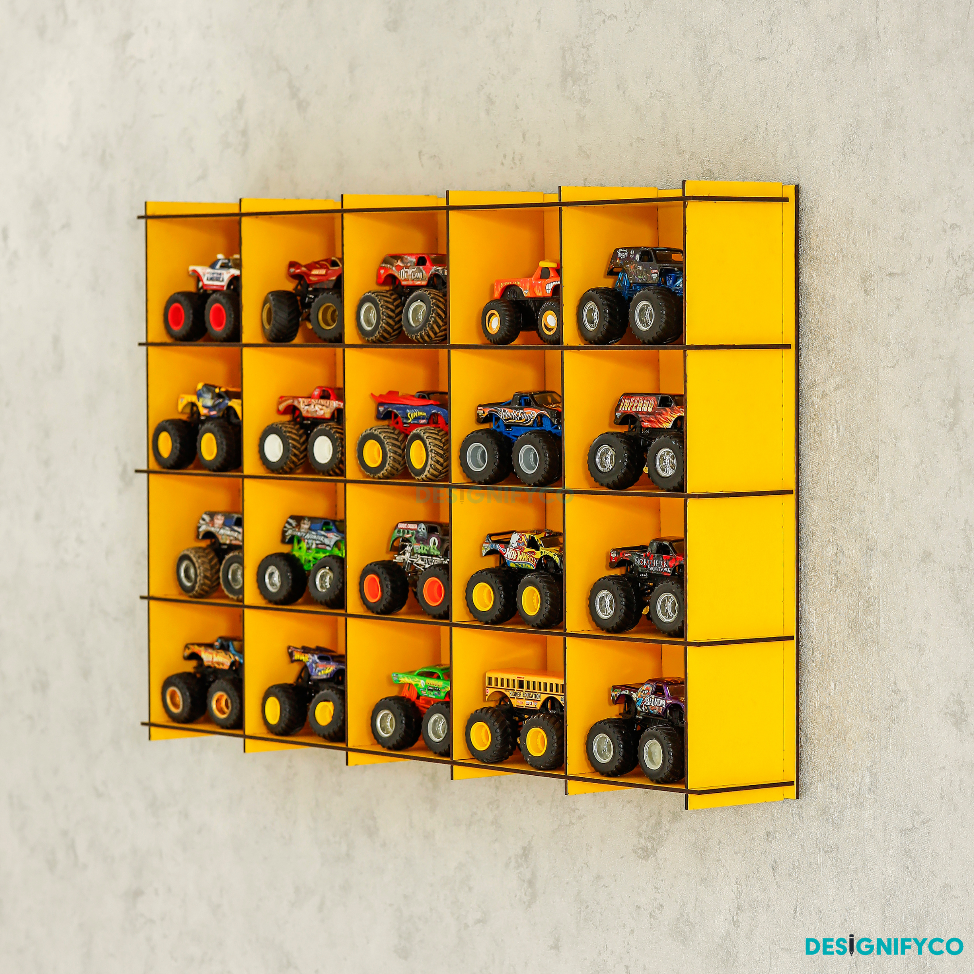 YELLOW Monster Car Display Case