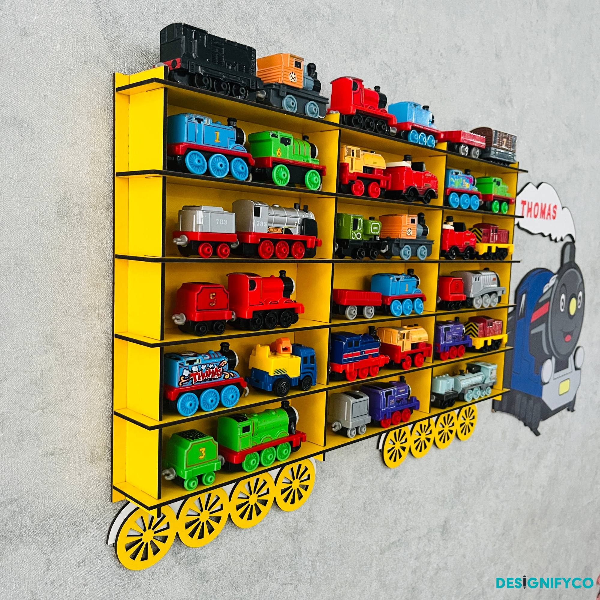 Yellow Toy Train Displays