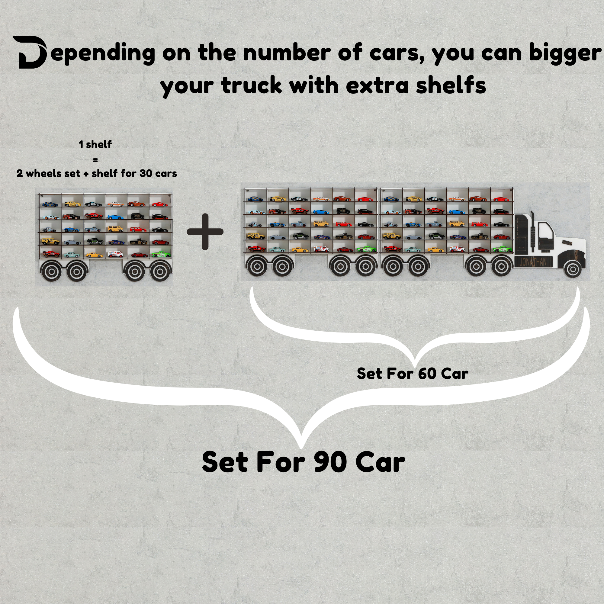 Old Black Truck Toy Car Displays