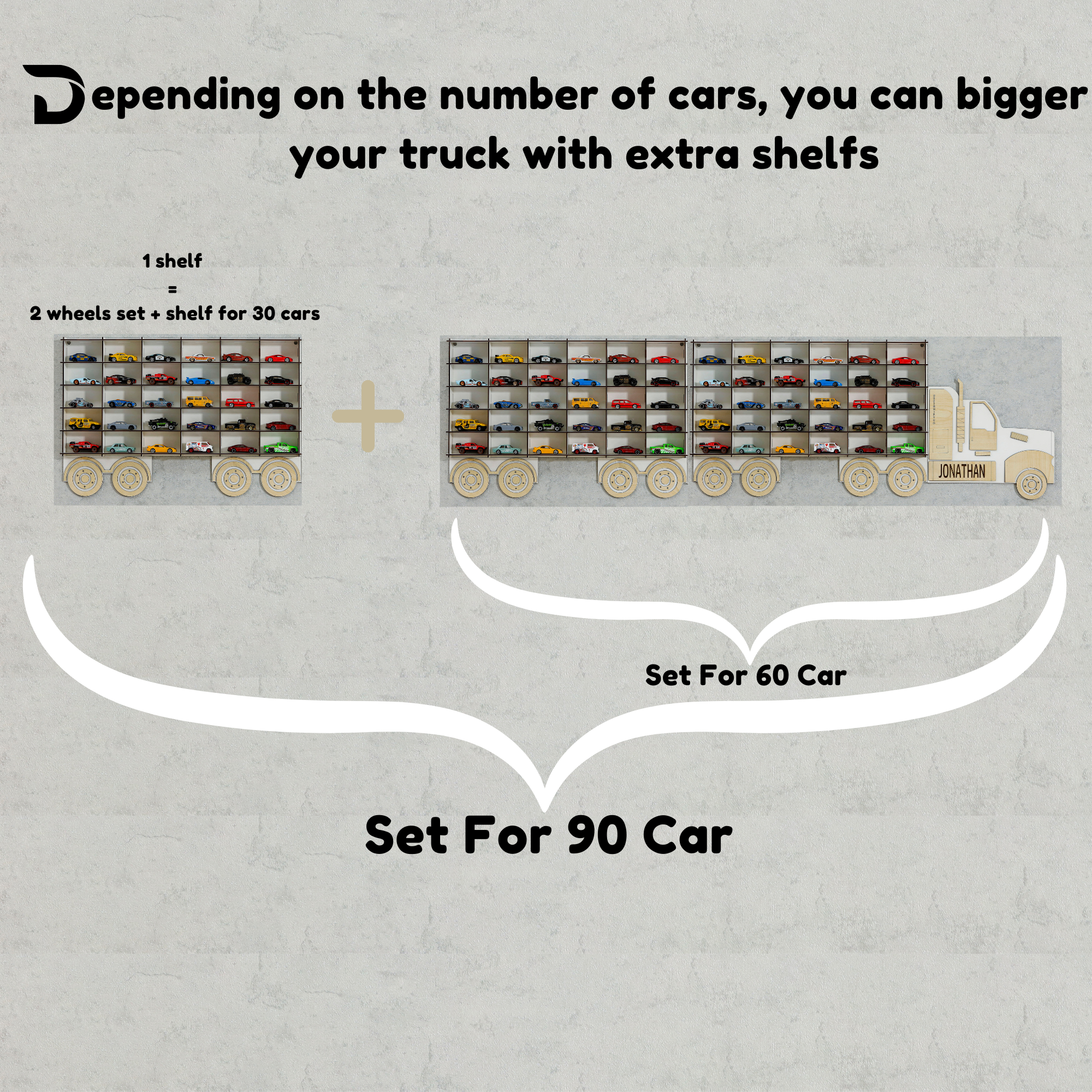 Maple Truck Toy Car Displays