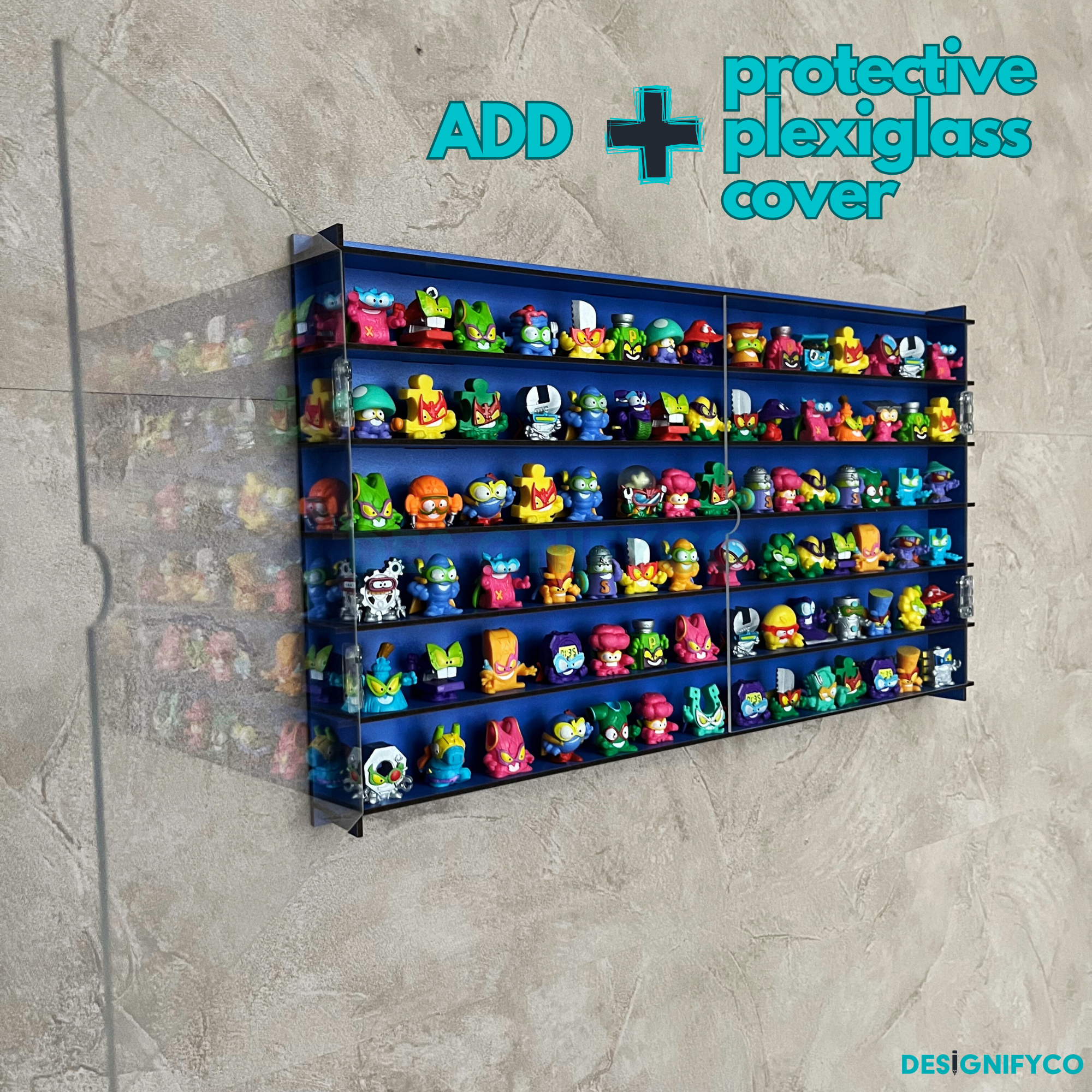 BLUE SuperThings Display Case