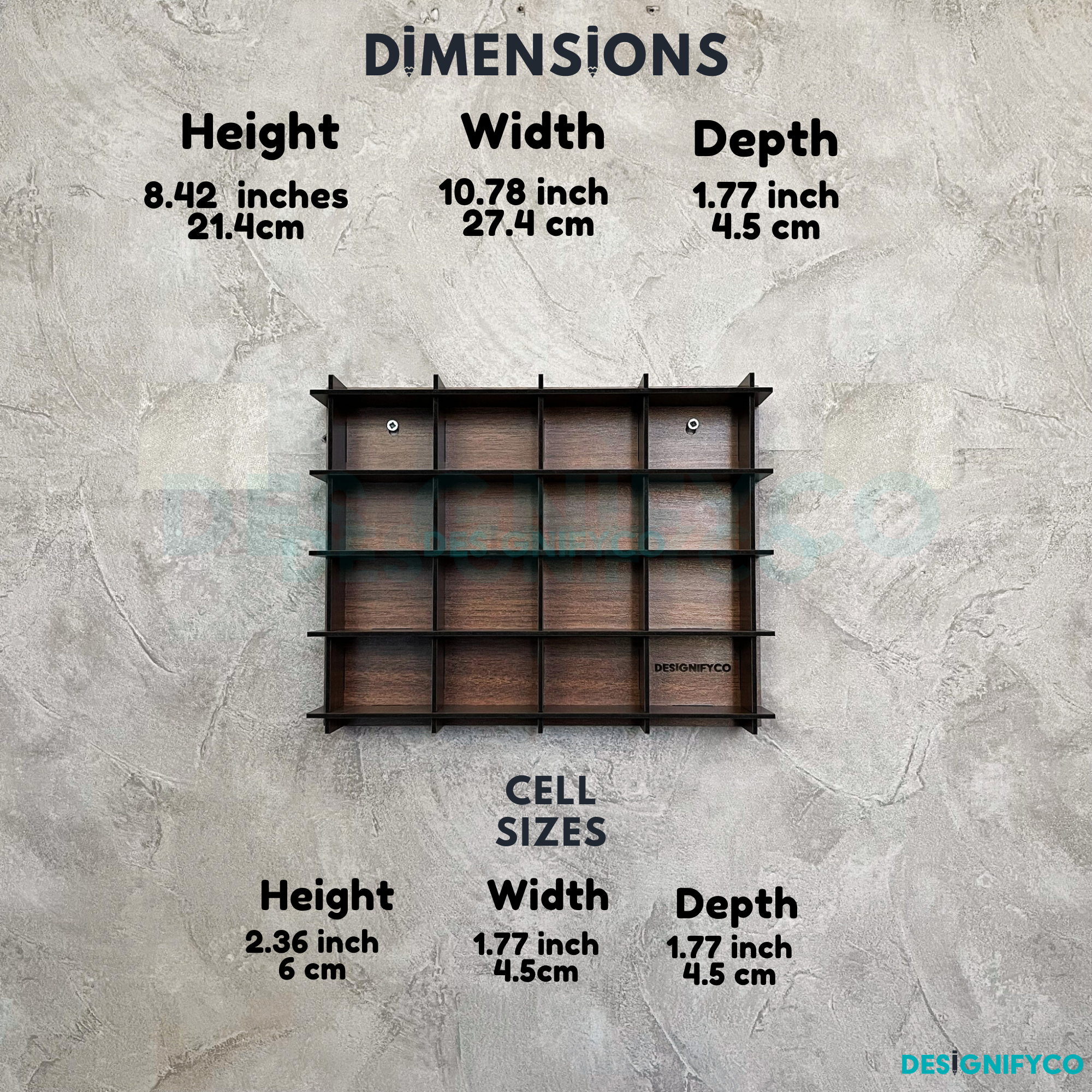 WALNUT NHL Mini Helmet 16 Display Case