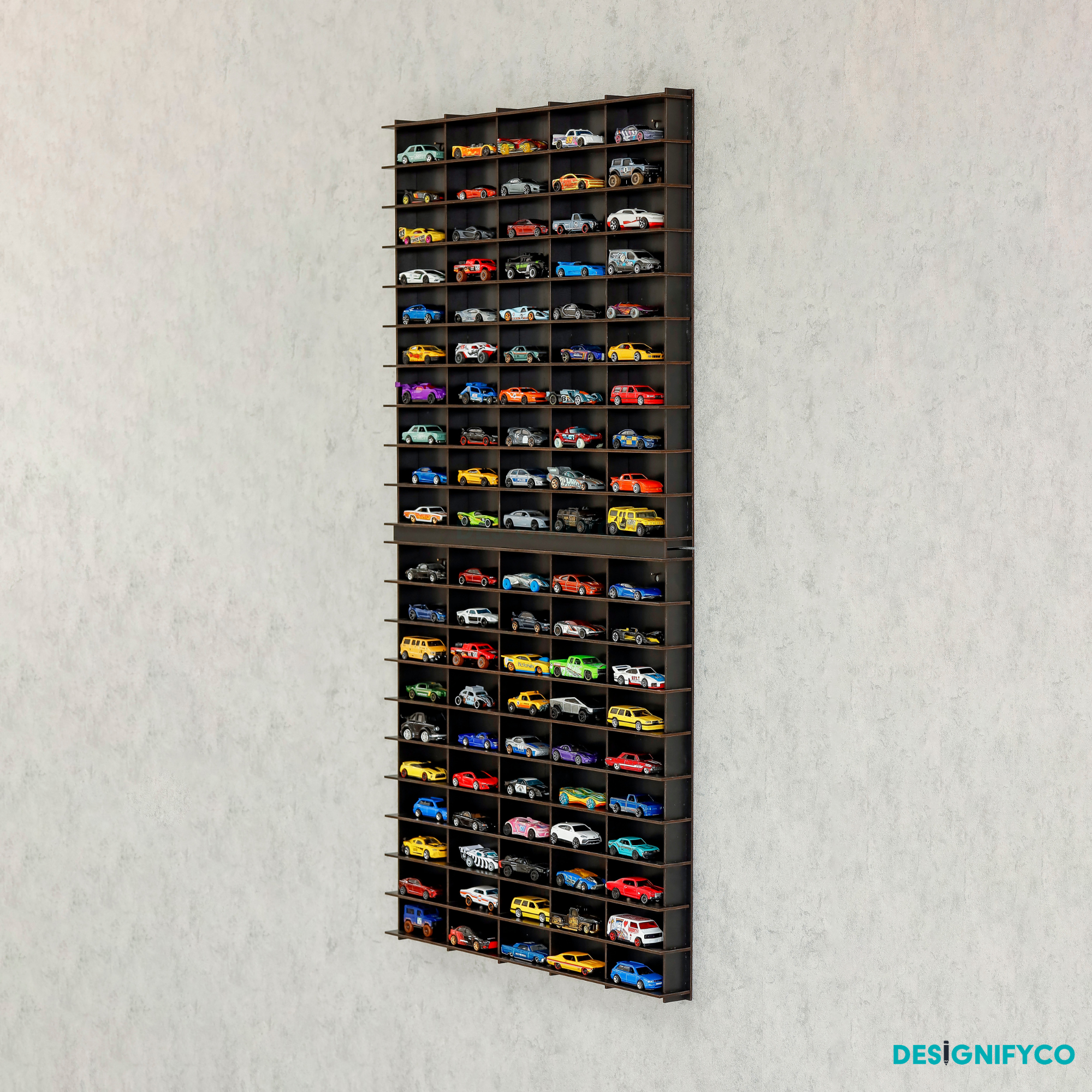 BLACK Toy Car Display Case