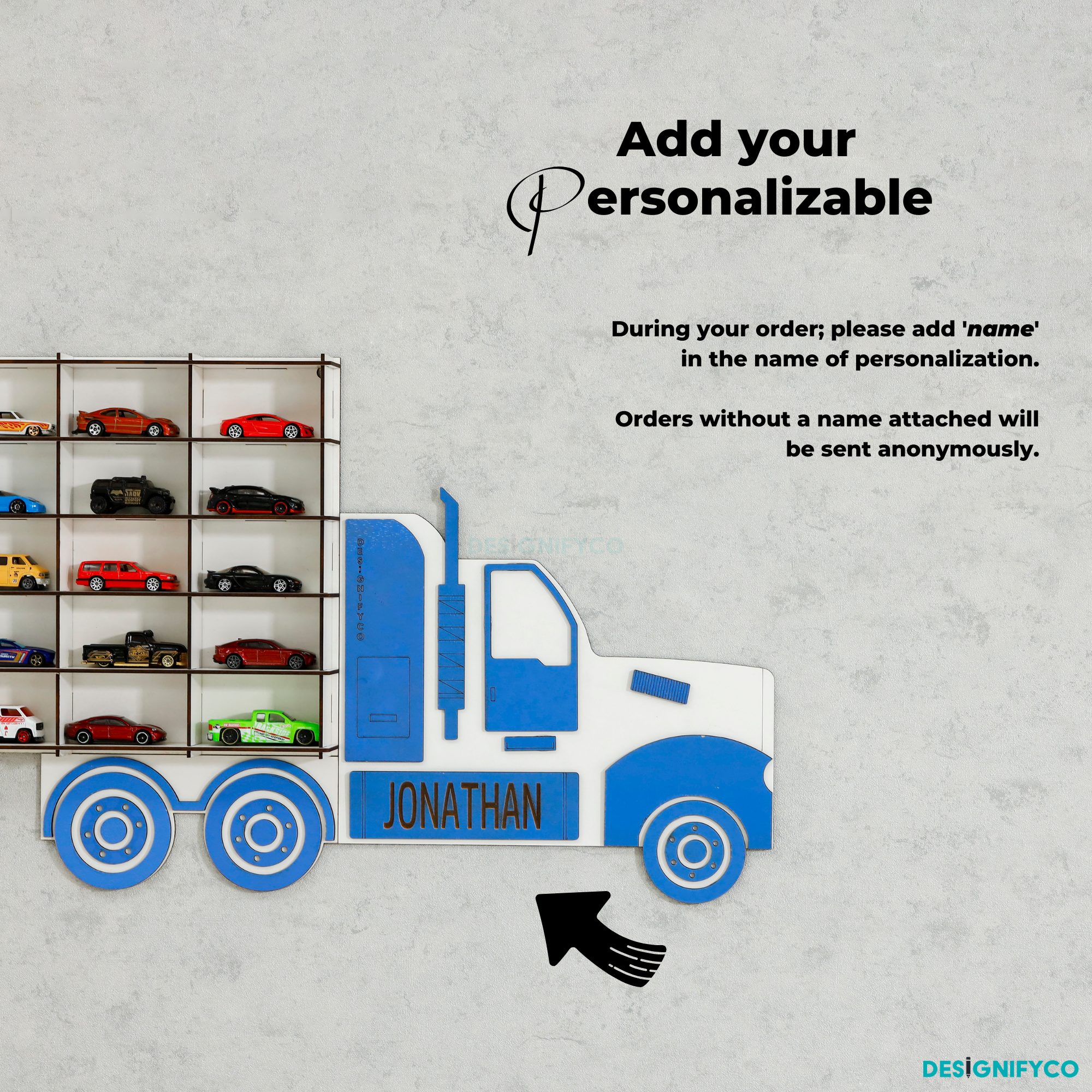 Blue Truck Toy Car Displays