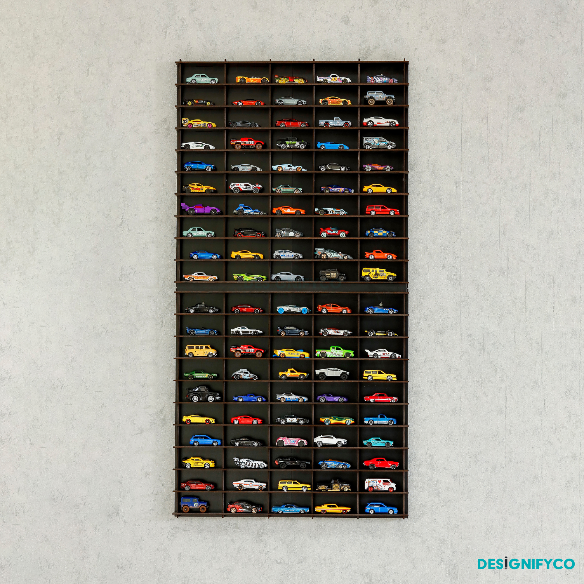 BLACK Toy Car Display Case