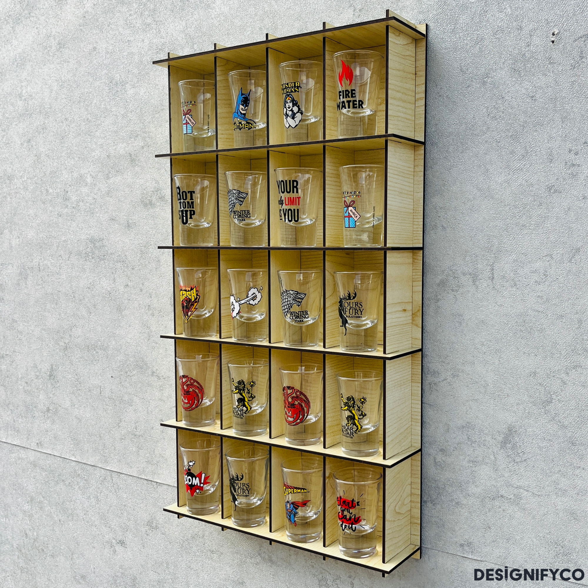 MAPLE Shot Glass Display Case