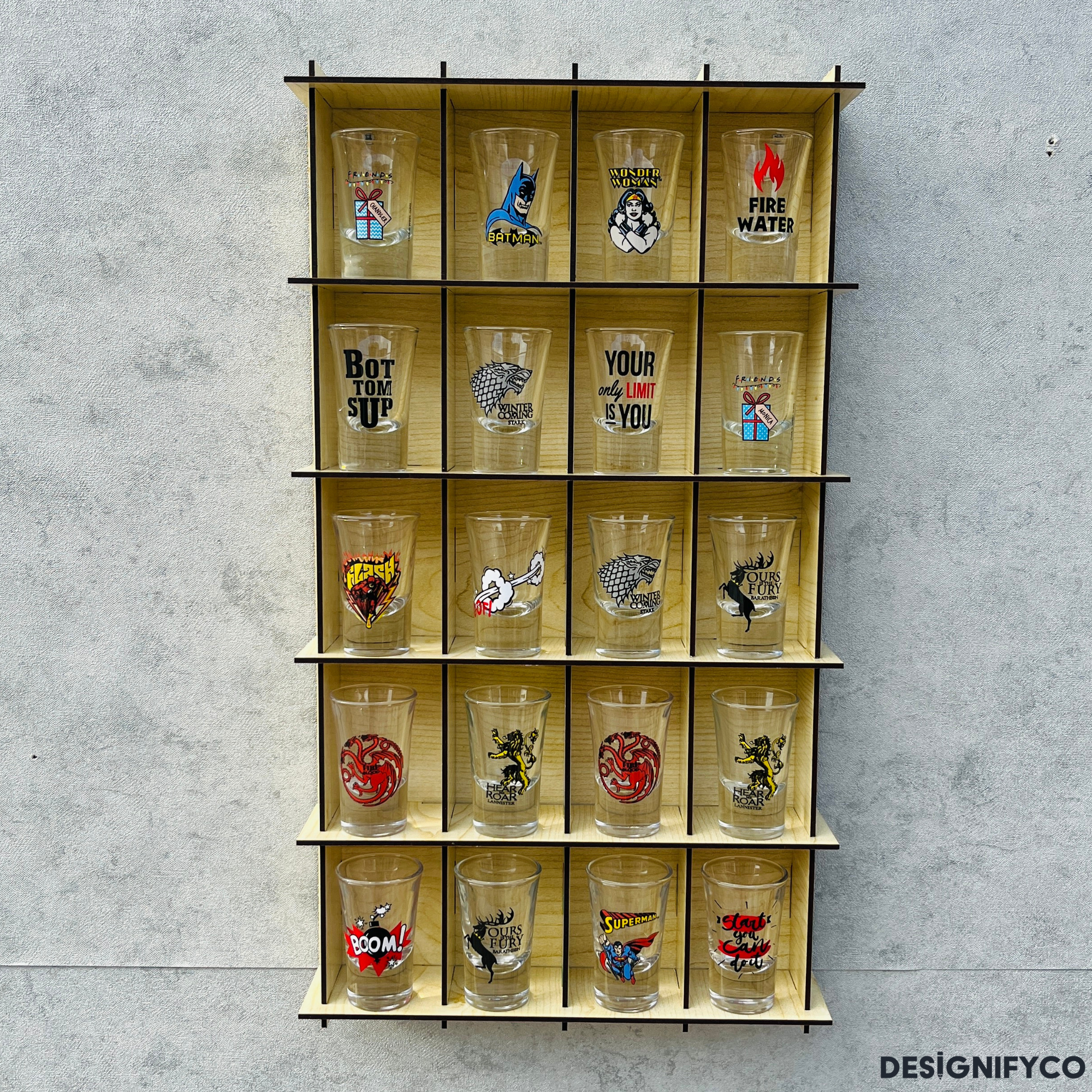 MAPLE Shot Glass Display Case