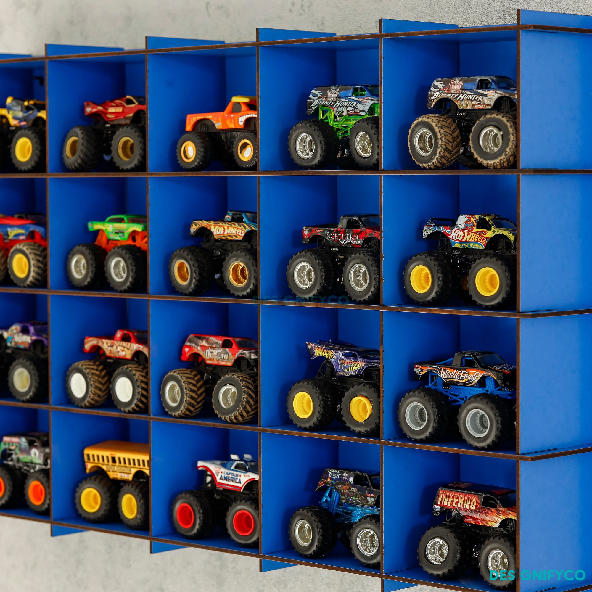 BLUE Monster Car Display Case