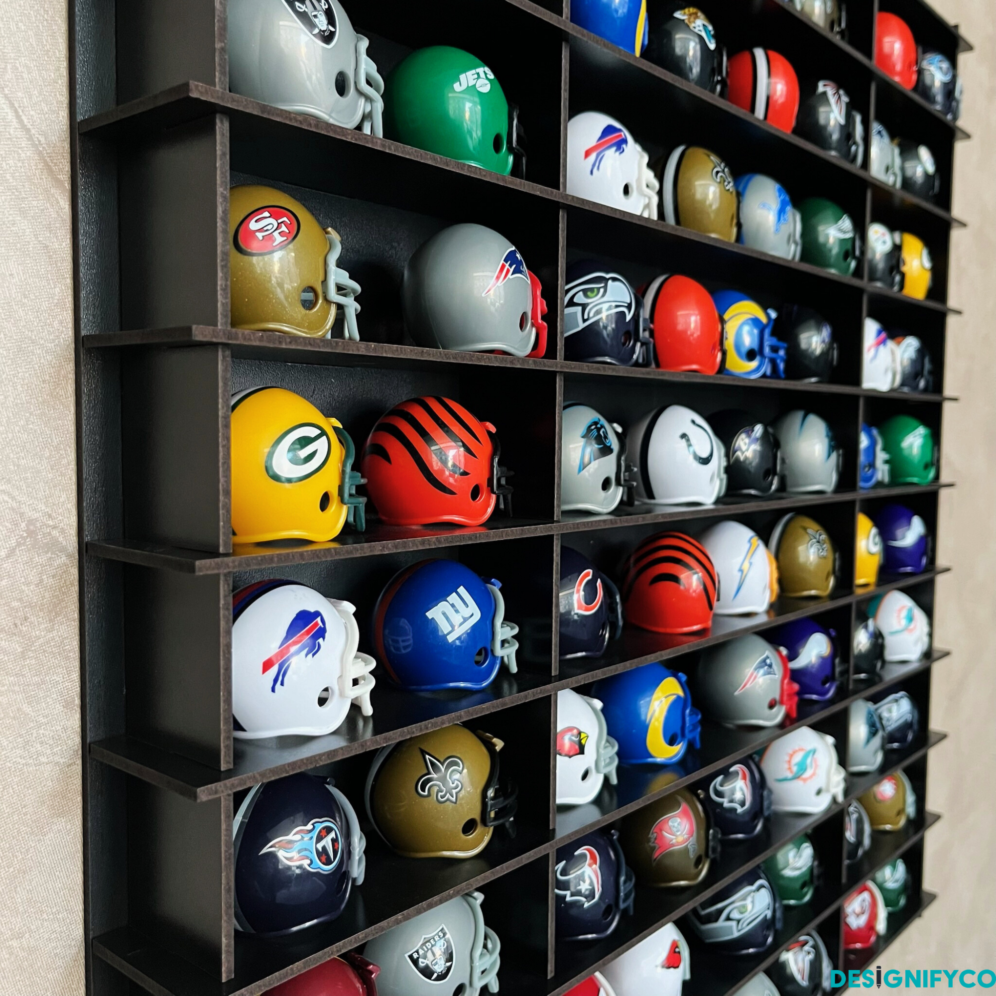 BLACK NHL Mini Helmet 80 Display Case