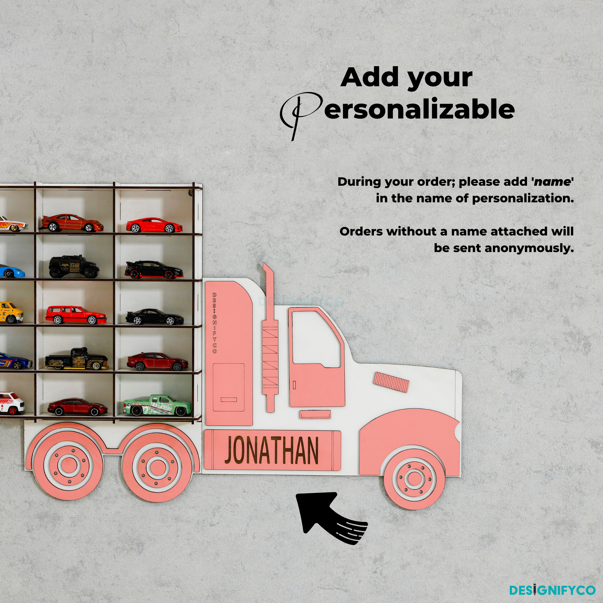 Pink Truck Toy Car Displays