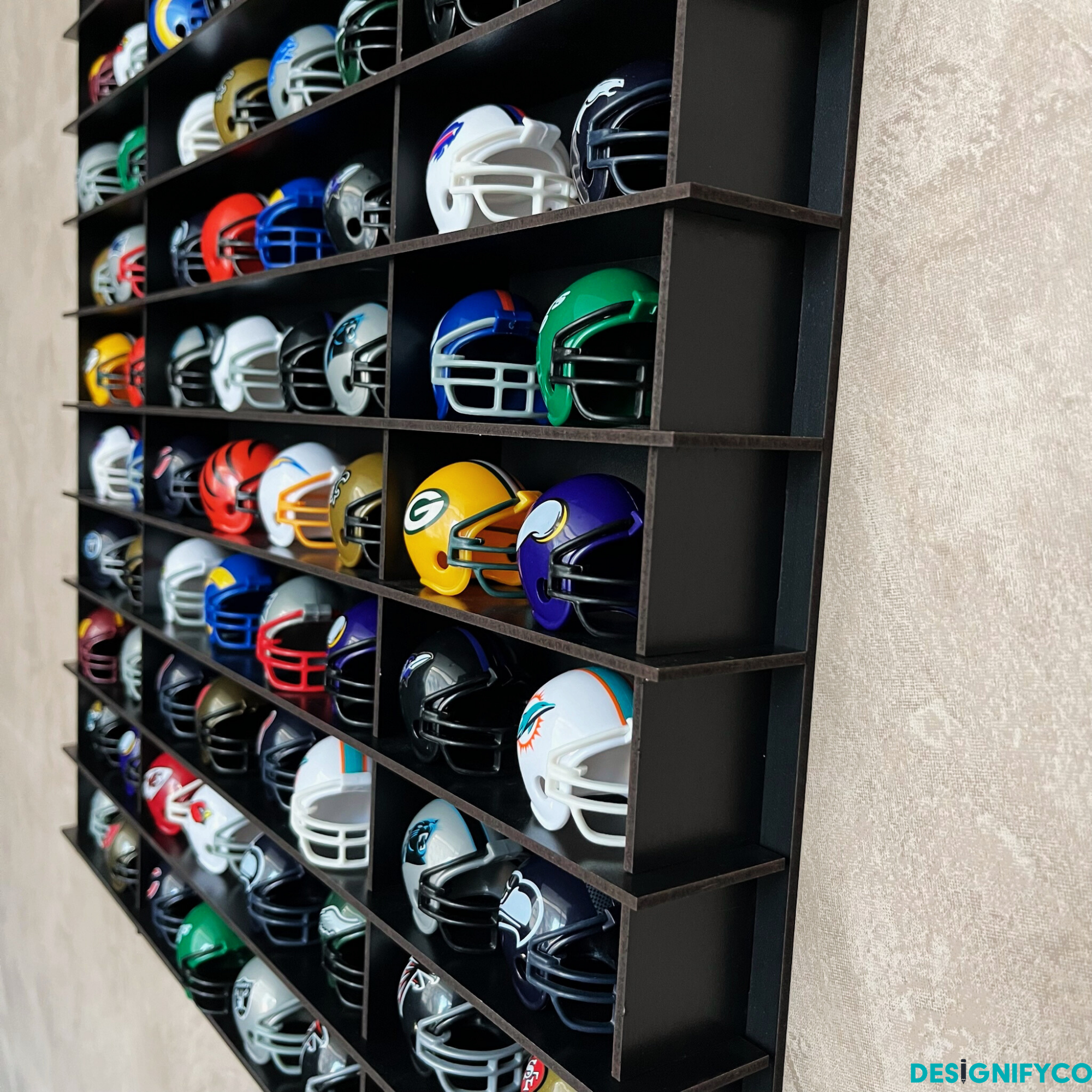 BLACK NHL Mini Helmet 80 Display Case
