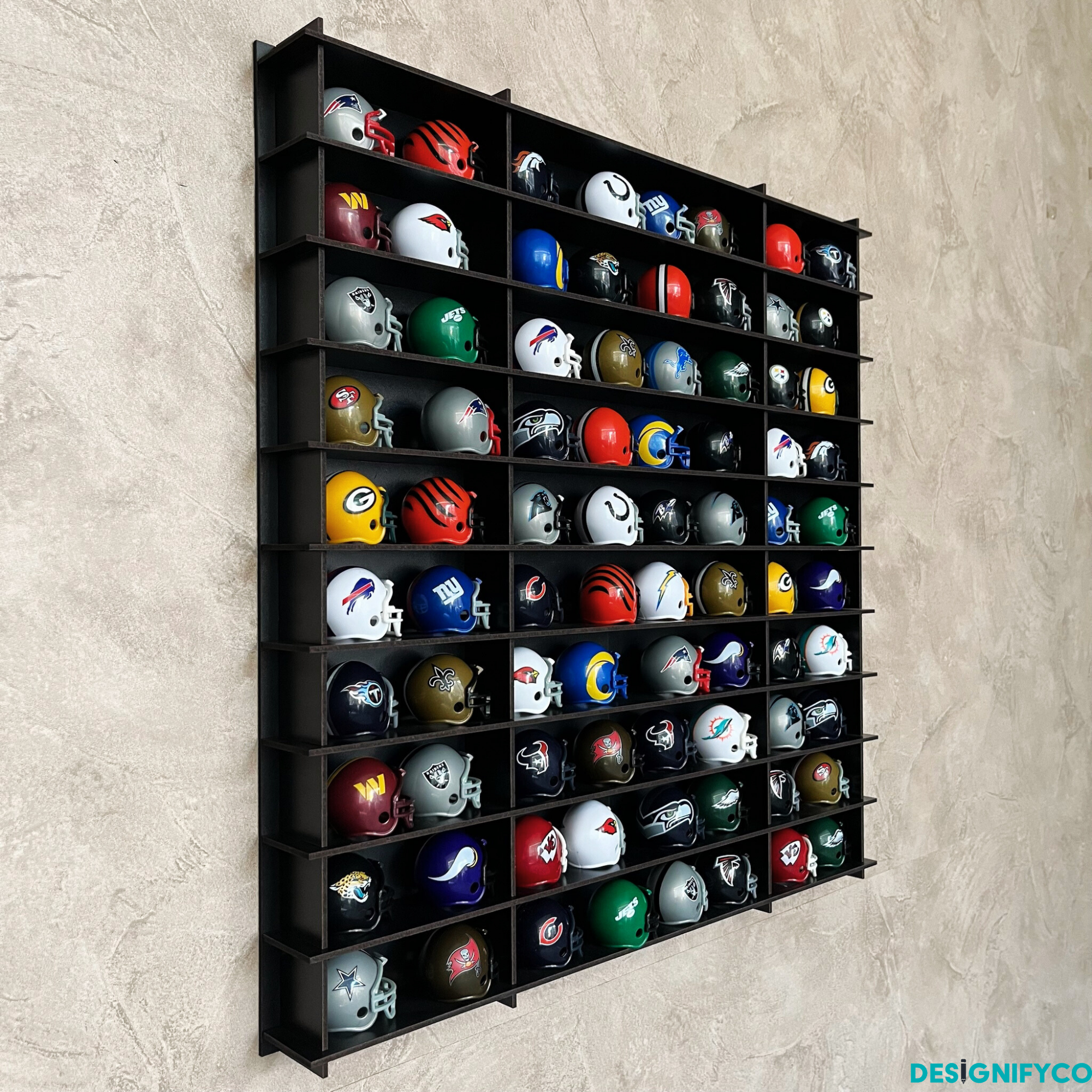 BLACK NHL Mini Helmet 80 Display Case