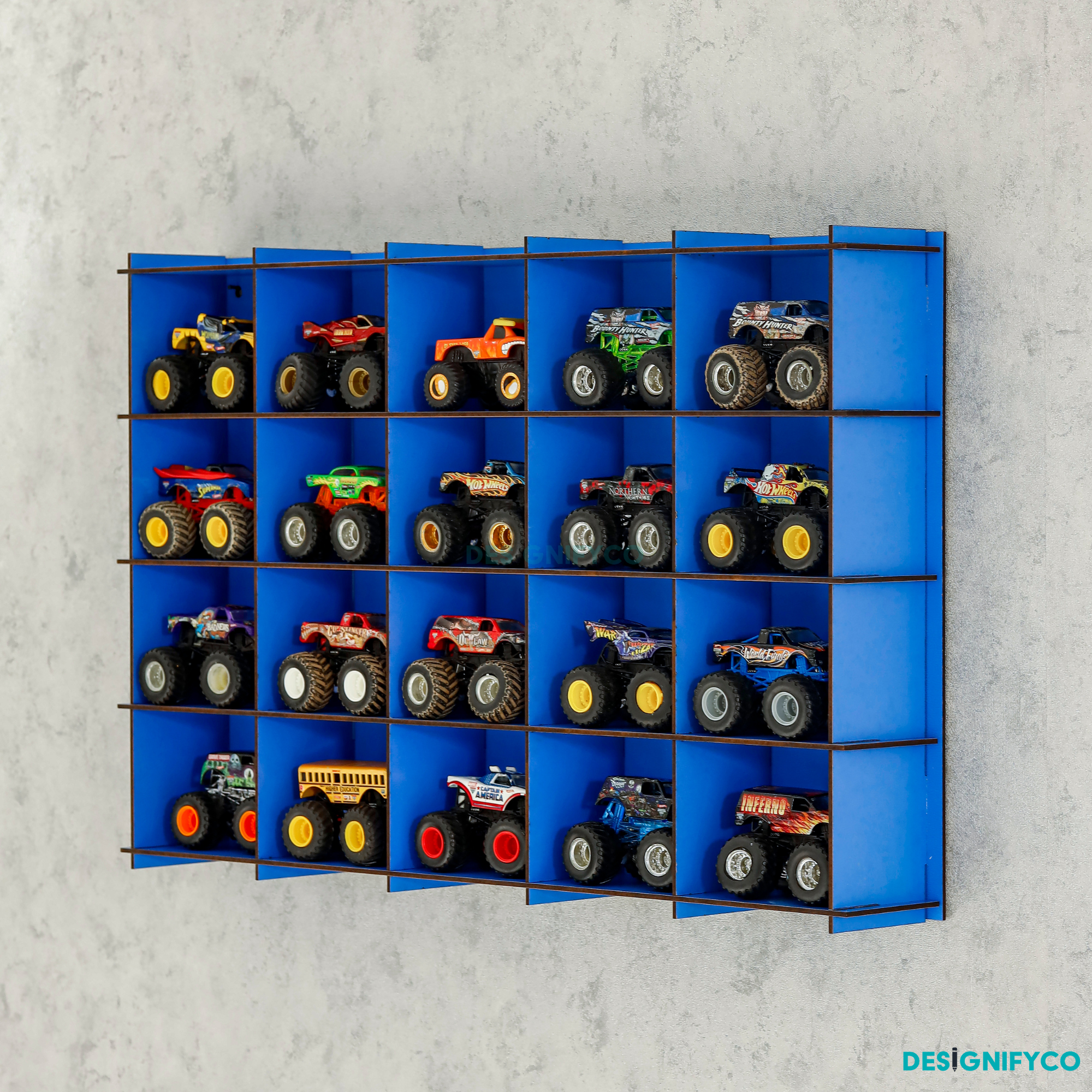 BLUE Monster Car Display Case