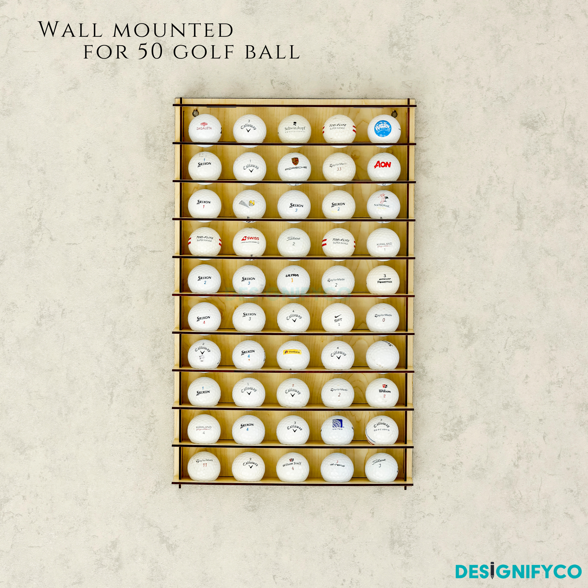 MAPLE Golf Ball Display For 50 Golf Ball
