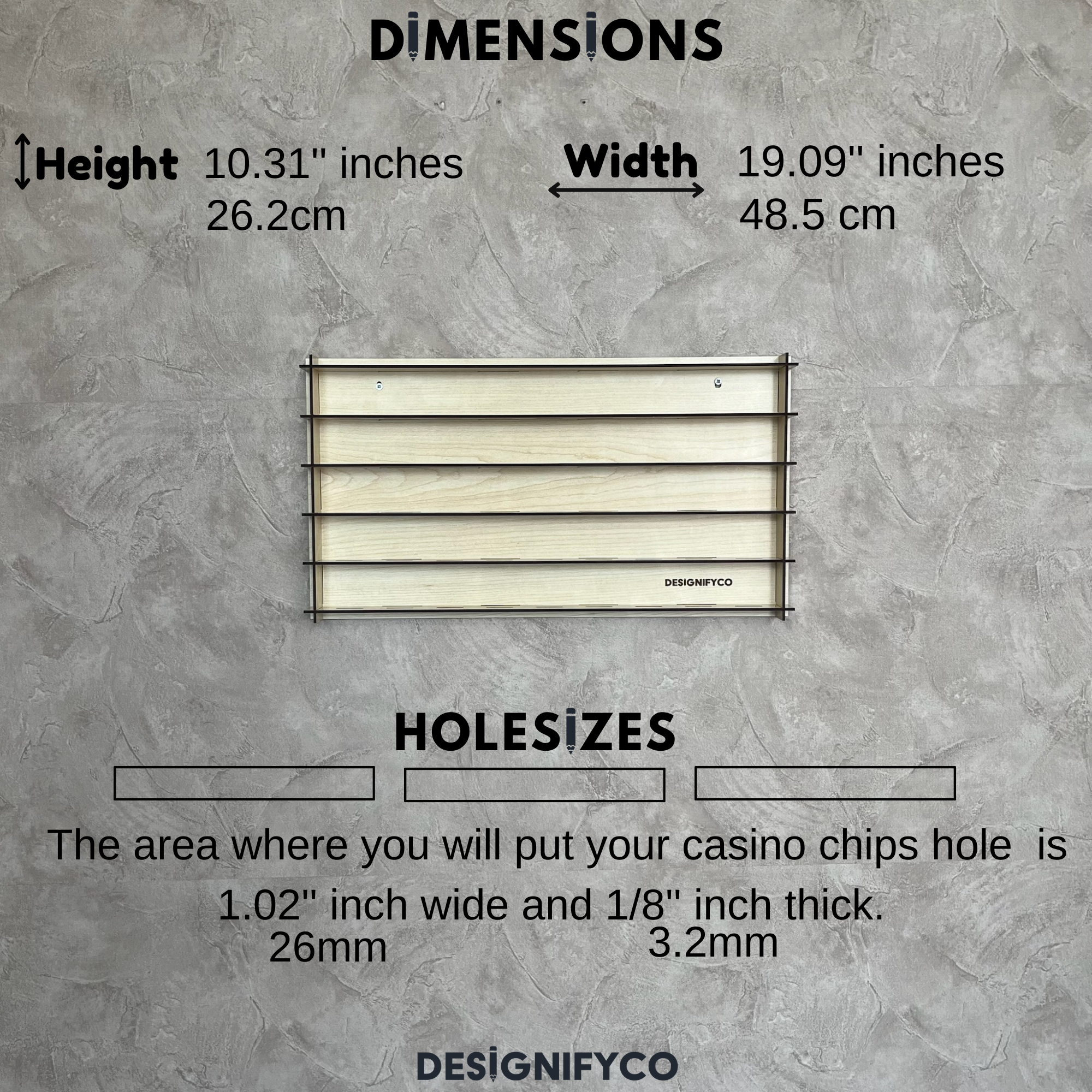 MAPLE Casino Chip 45 Display Case