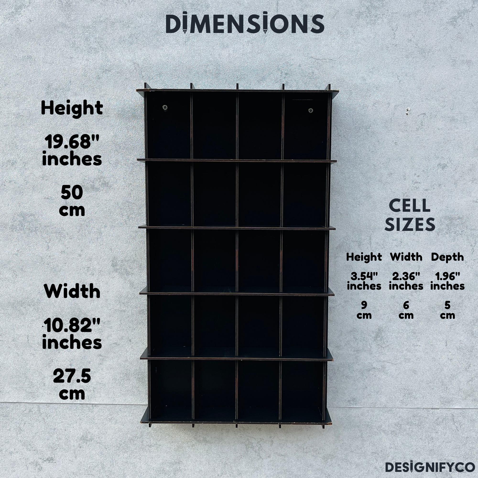BLACK  Shot Glass Display Case