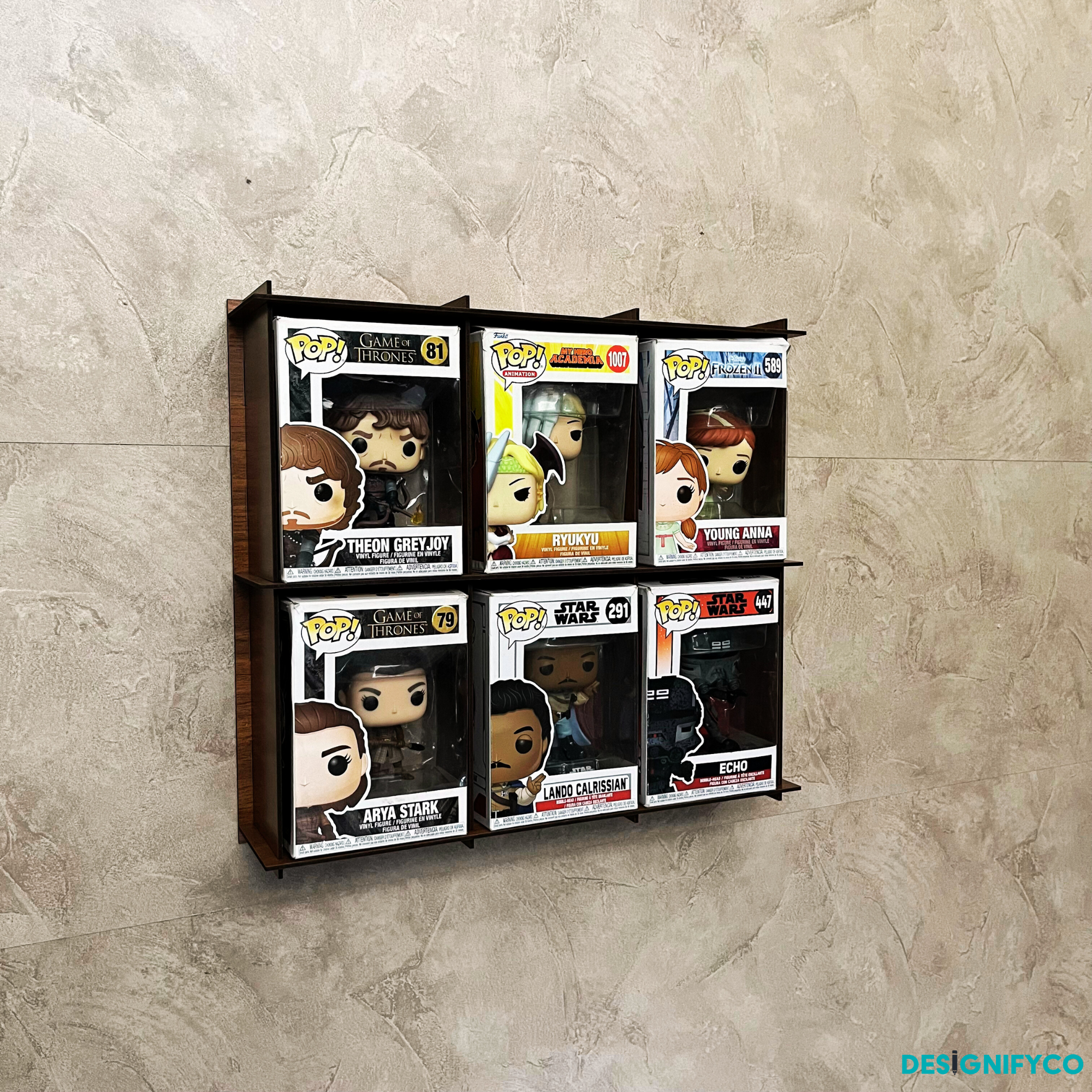 WALNUT Funko Pop Box Display Case