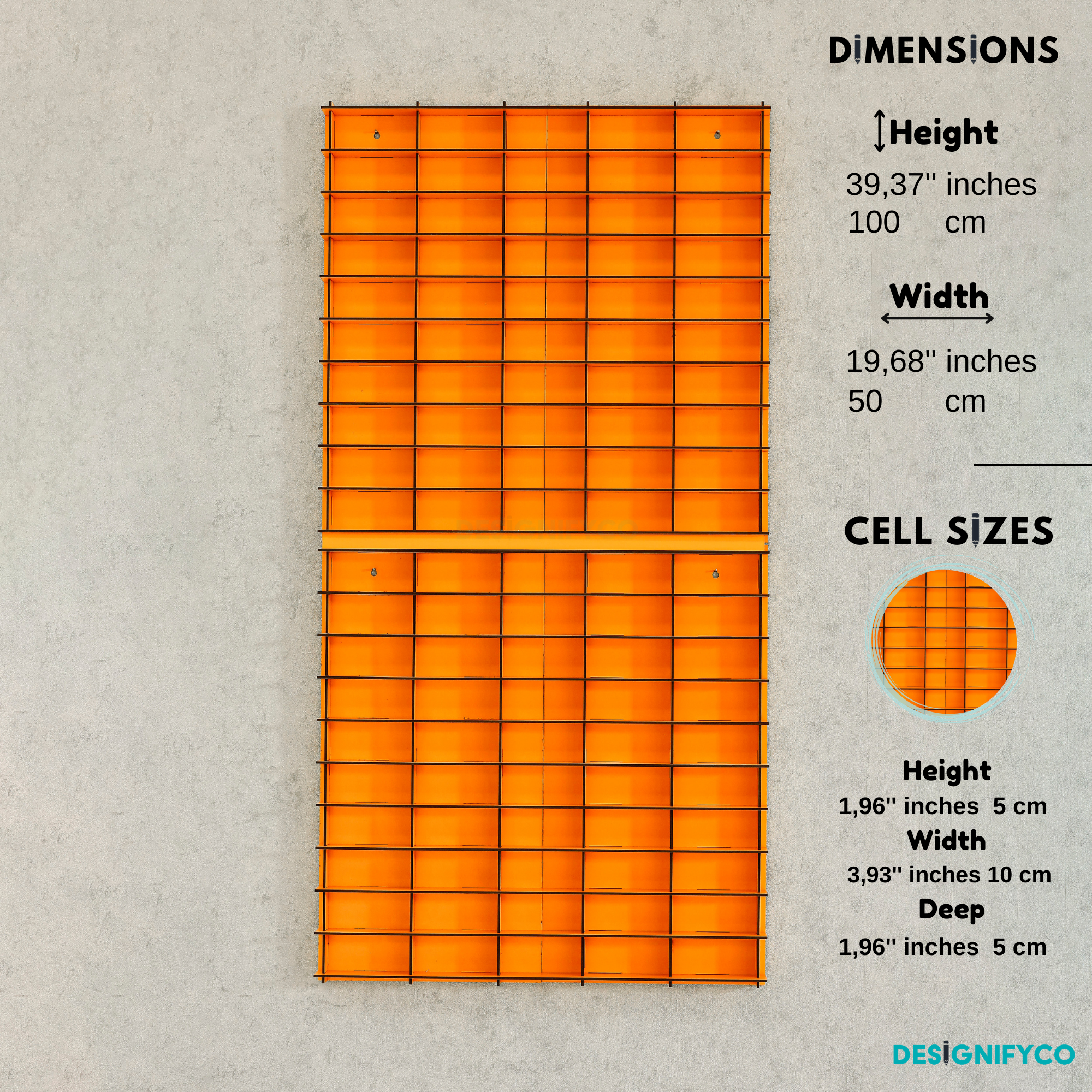 ORANGE Toy Car Display Case