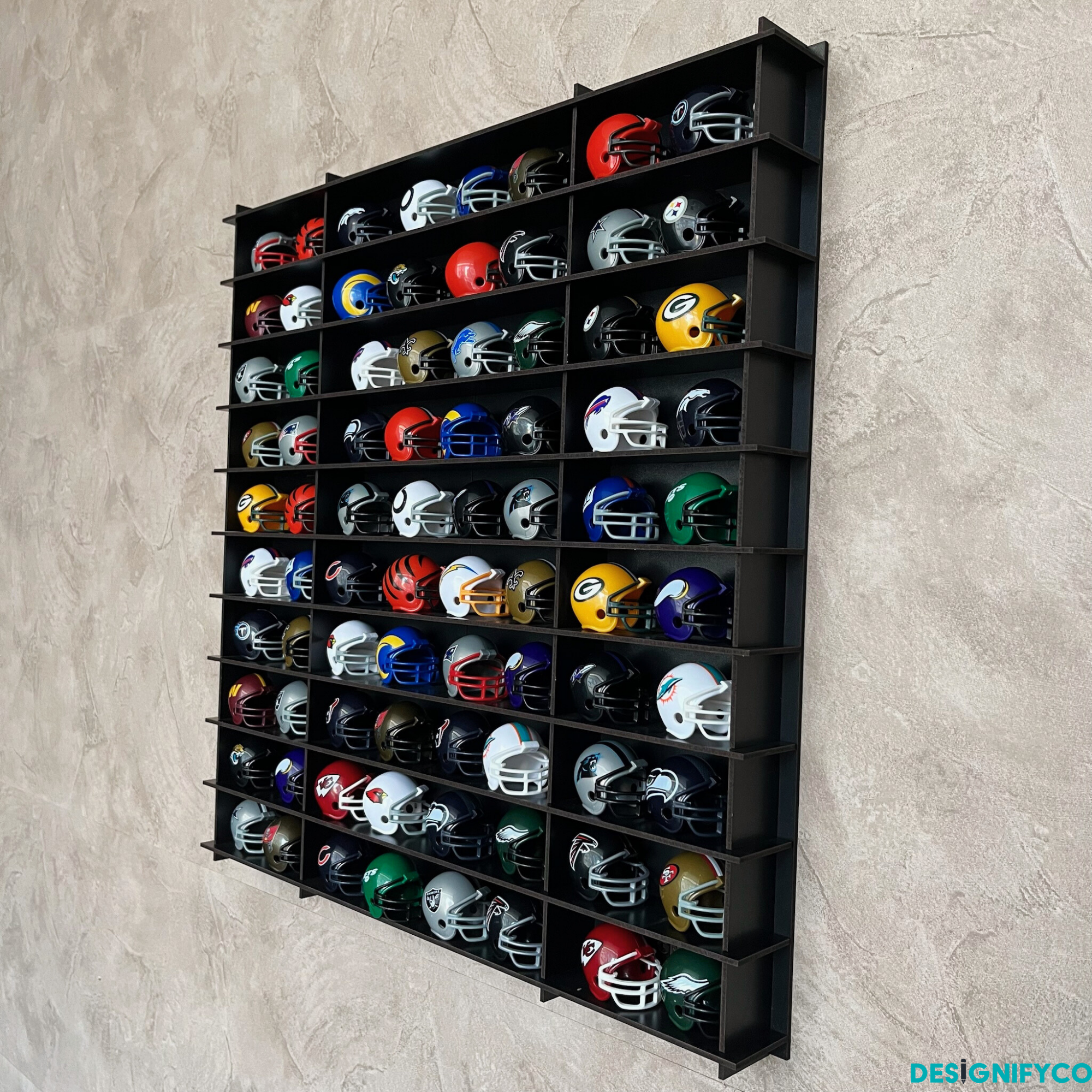 BLACK NHL Mini Helmet 80 Display Case