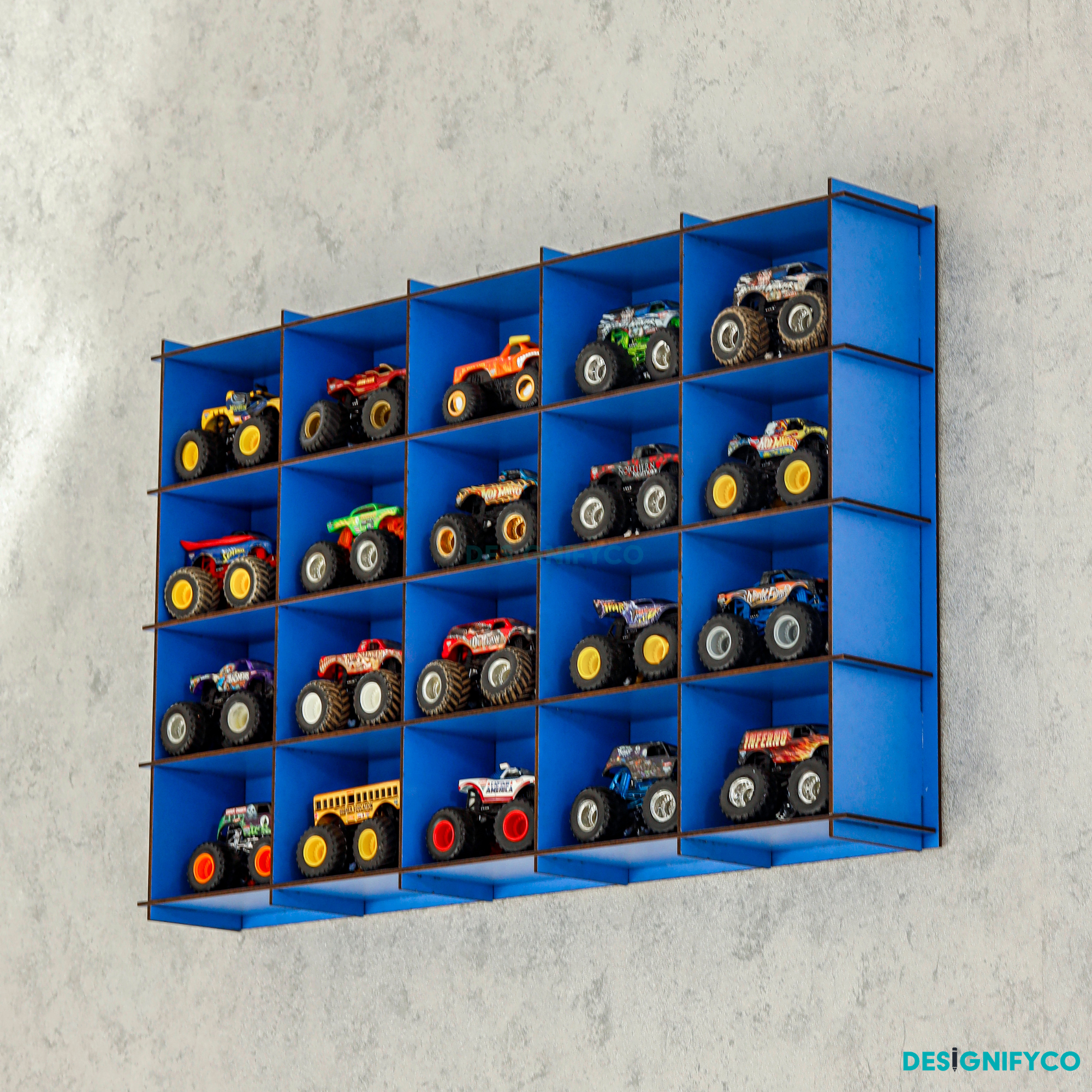 BLUE Monster Car Display Case