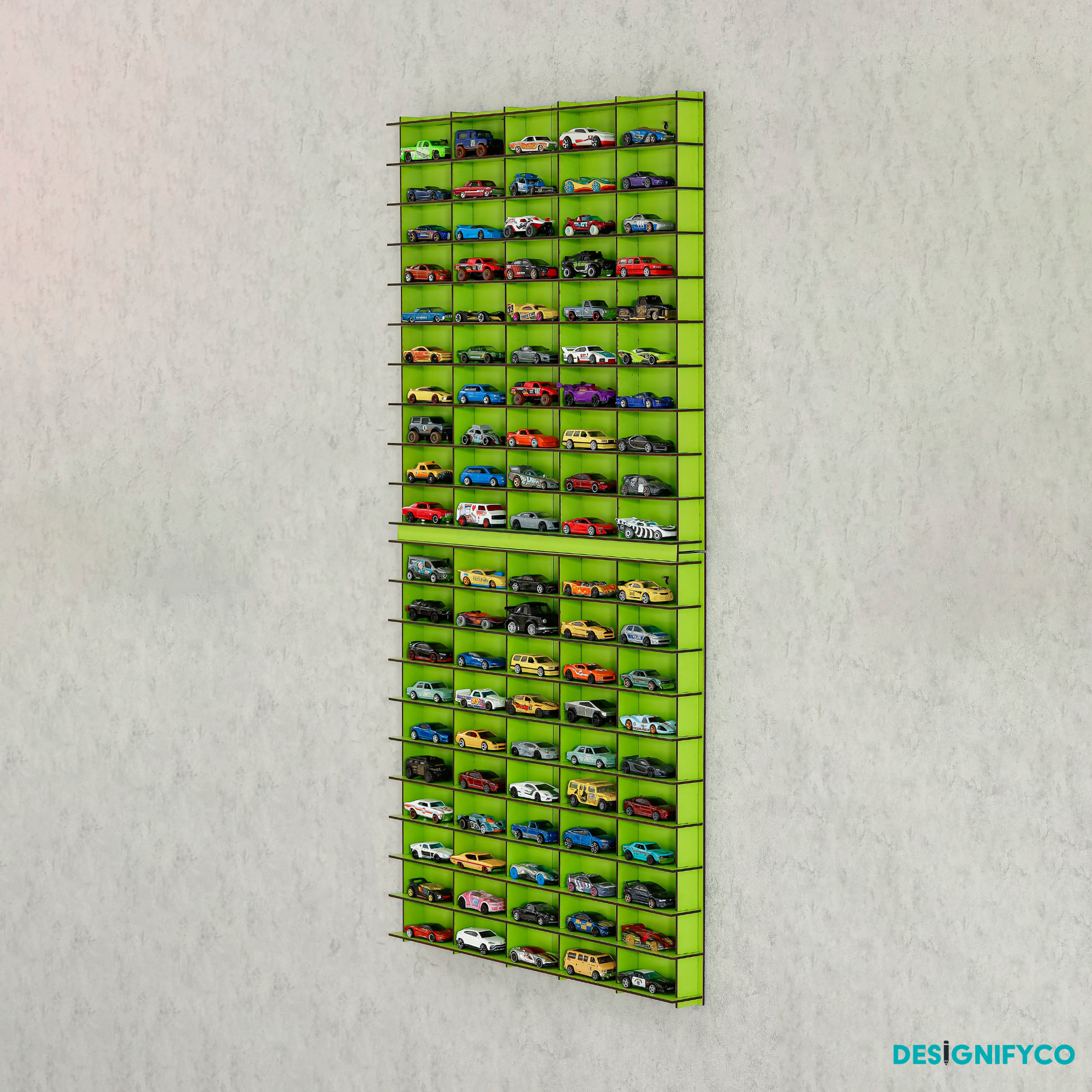 GREEN Toy Car Display Case
