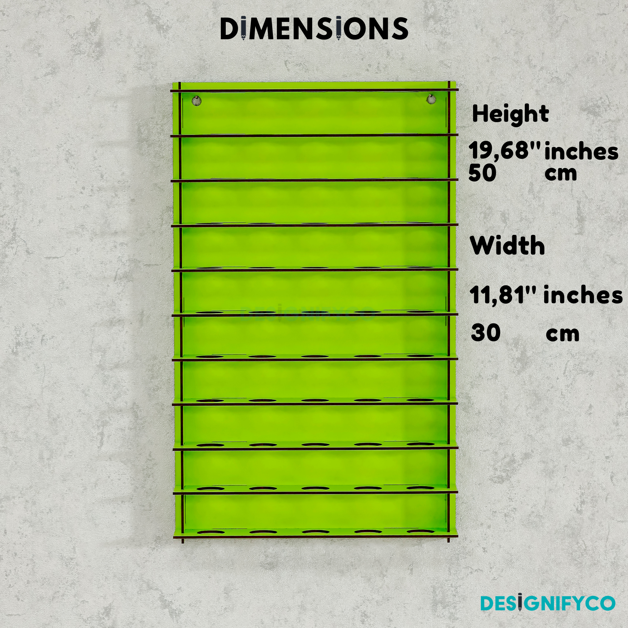 GREEN Golf Ball Display For 50 Golf Ball
