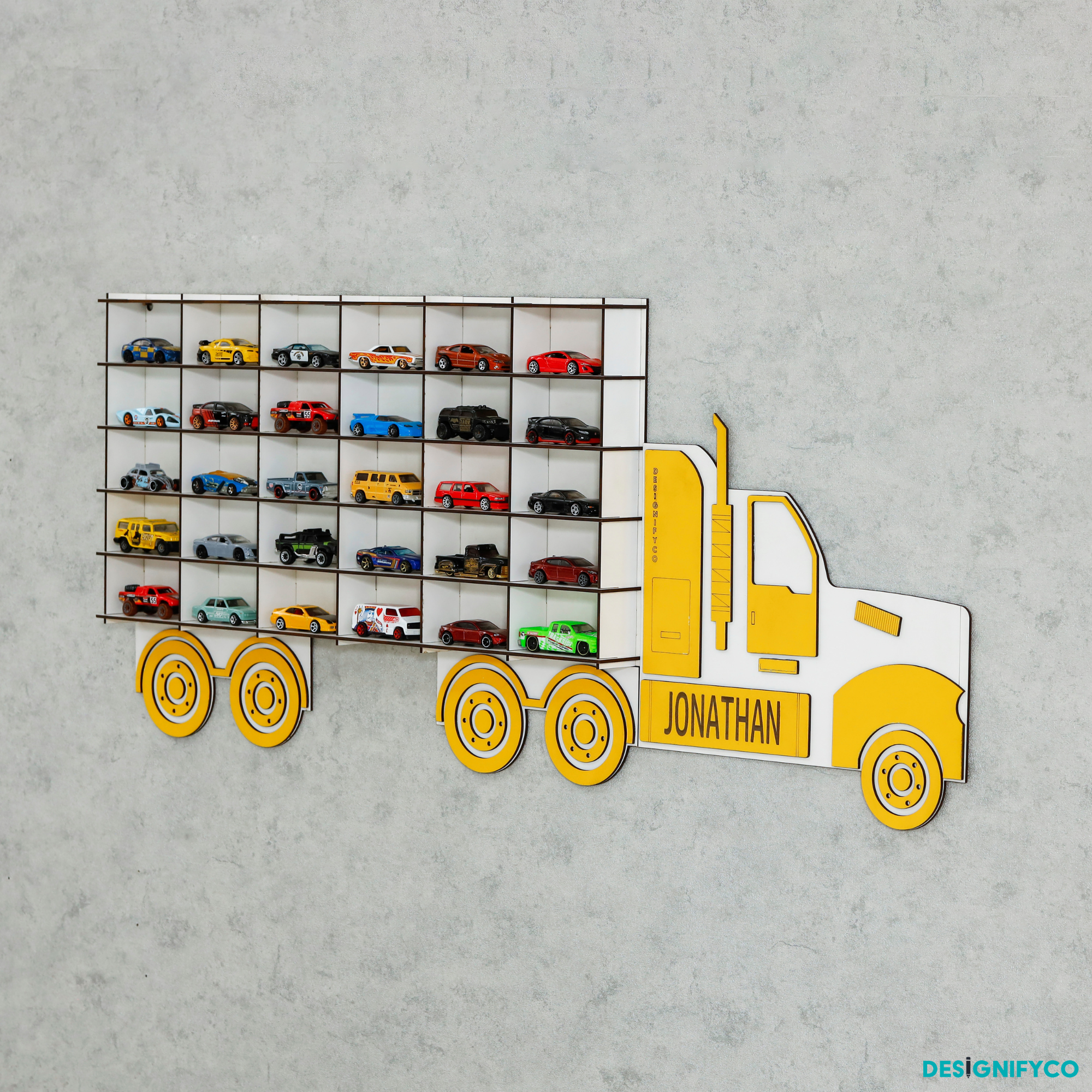 Yellow Truck Toy Car Displays
