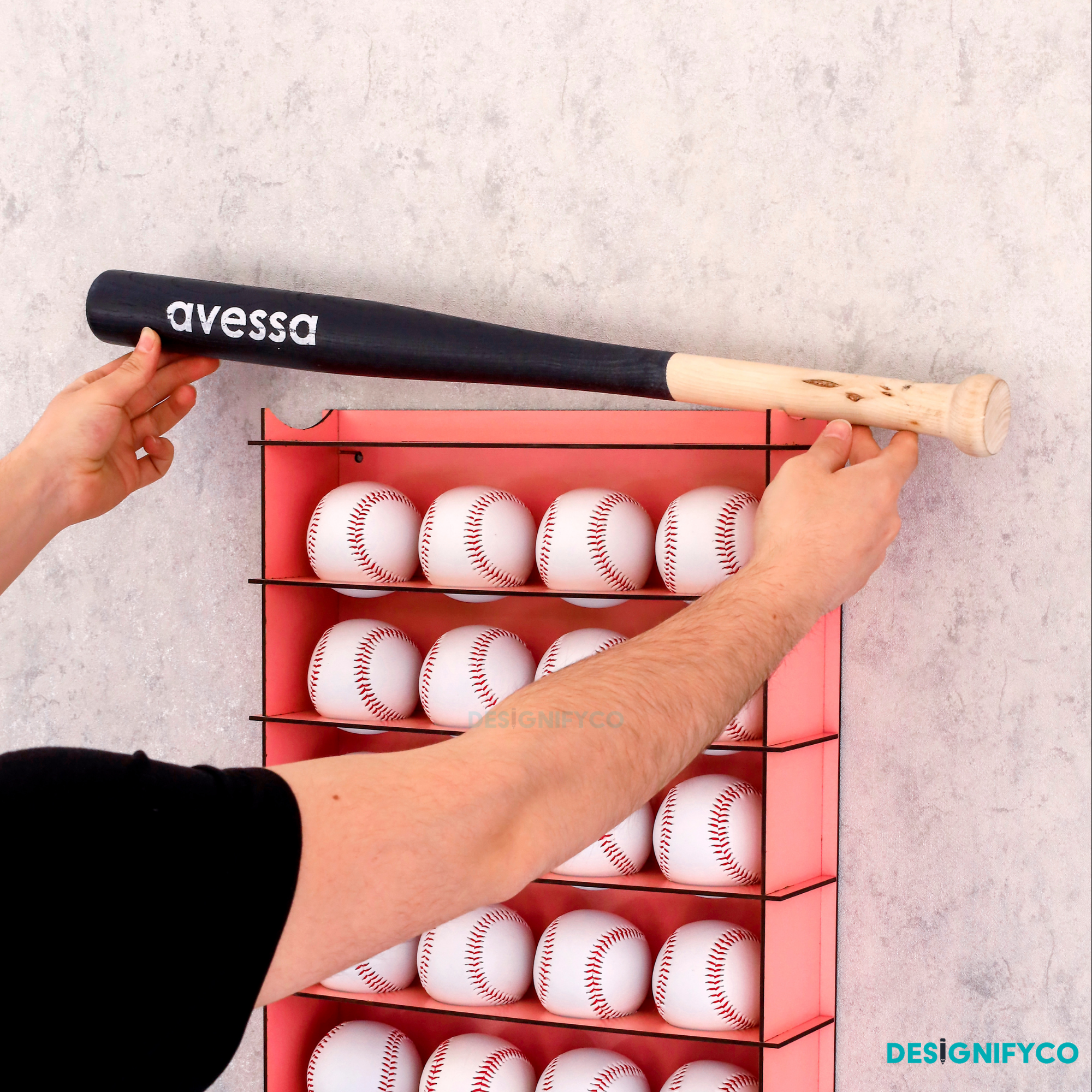 PINK Baseball Display Case