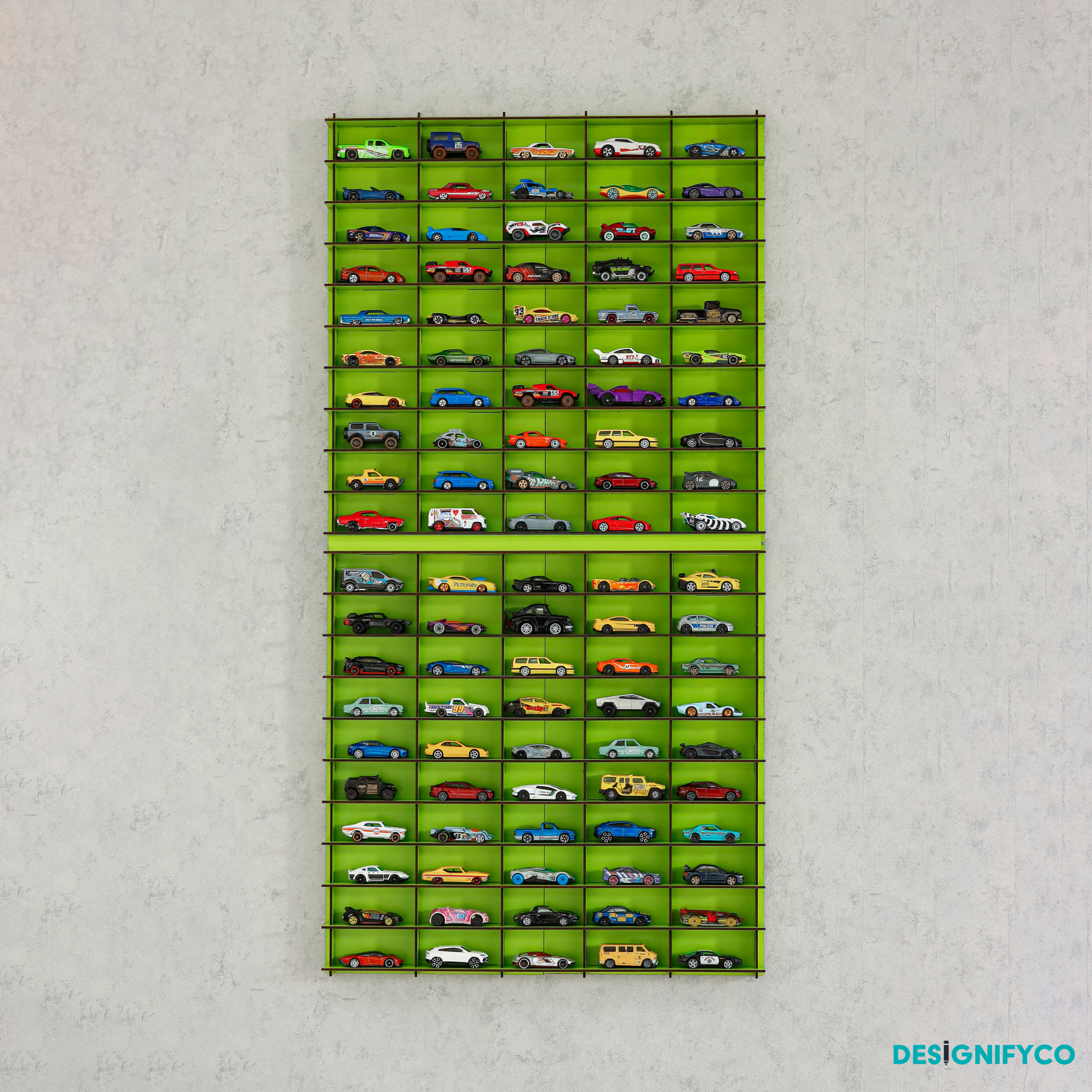 GREEN Toy Car Display Case