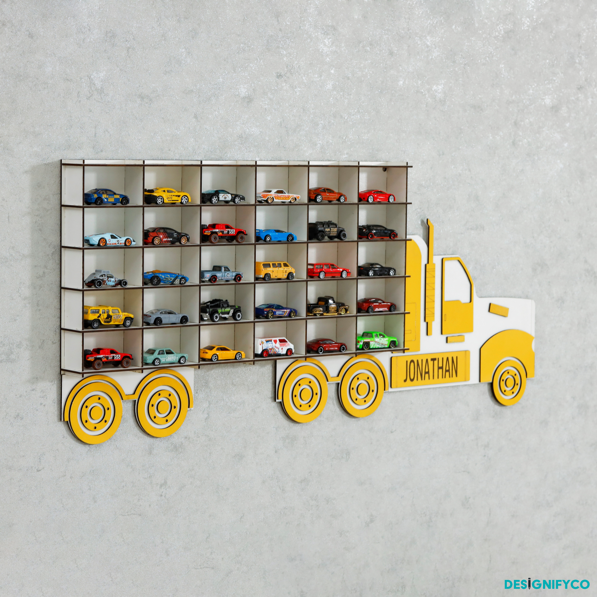 Yellow Truck Toy Car Displays