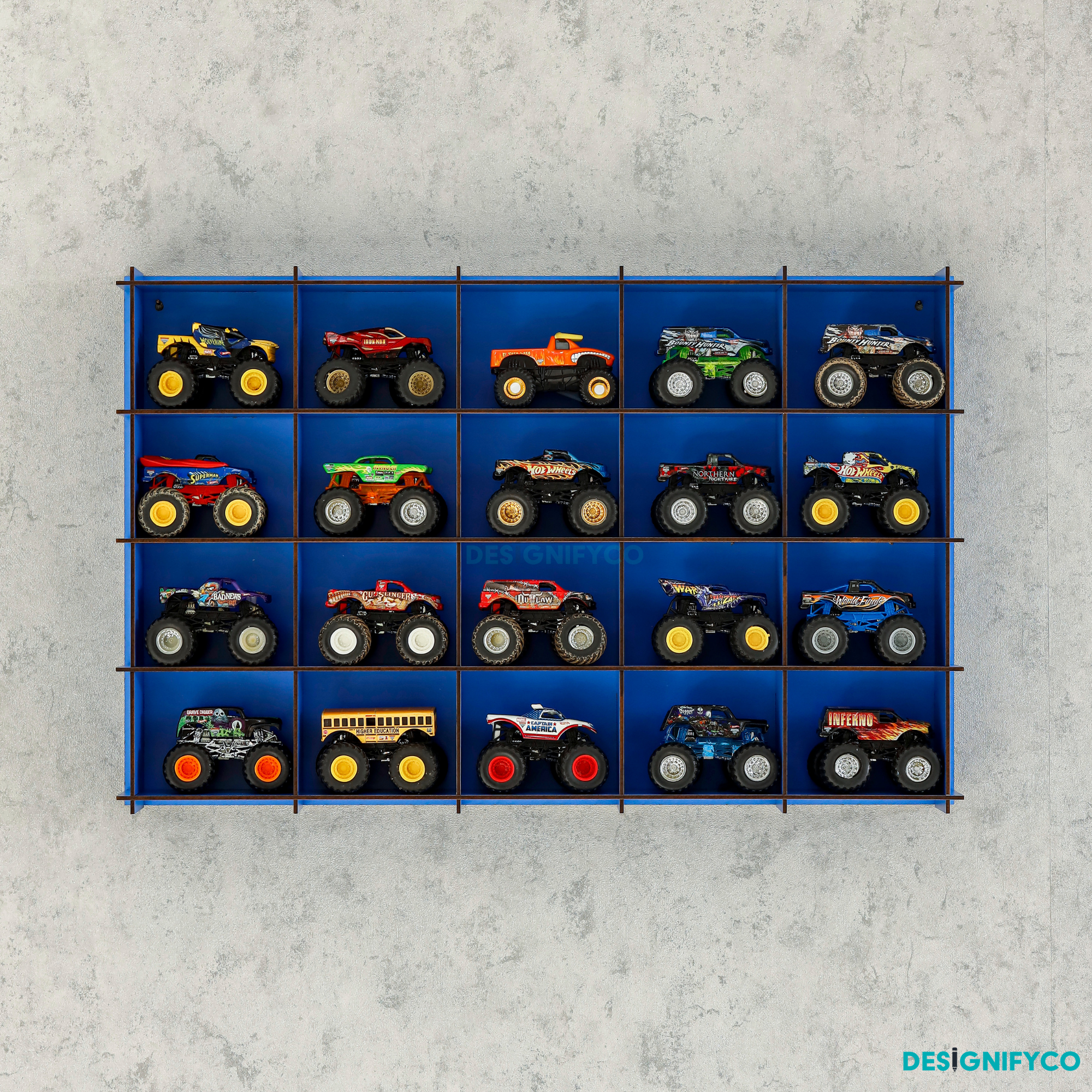 BLUE Monster Car Display Case