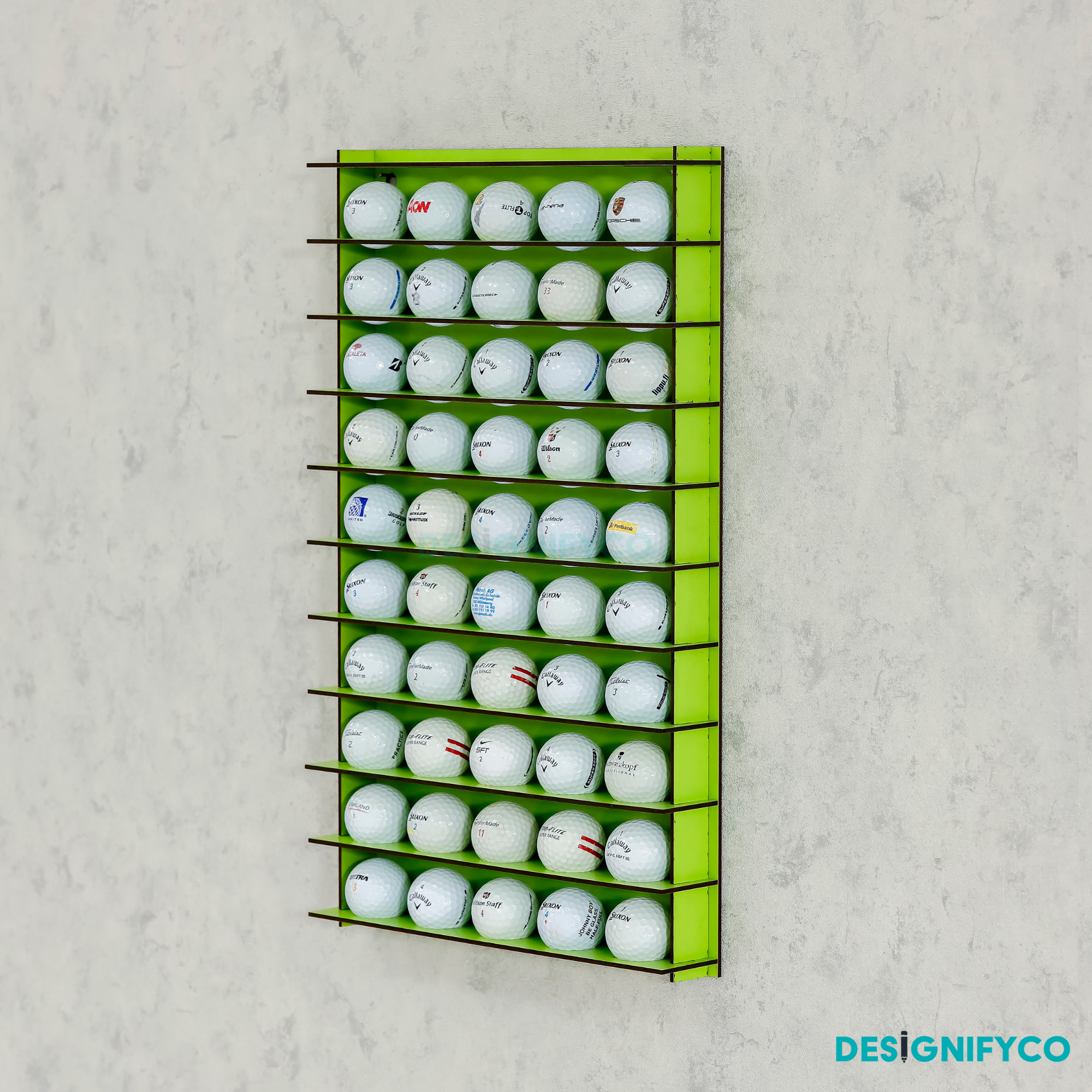 GREEN Golf Ball Display For 50 Golf Ball