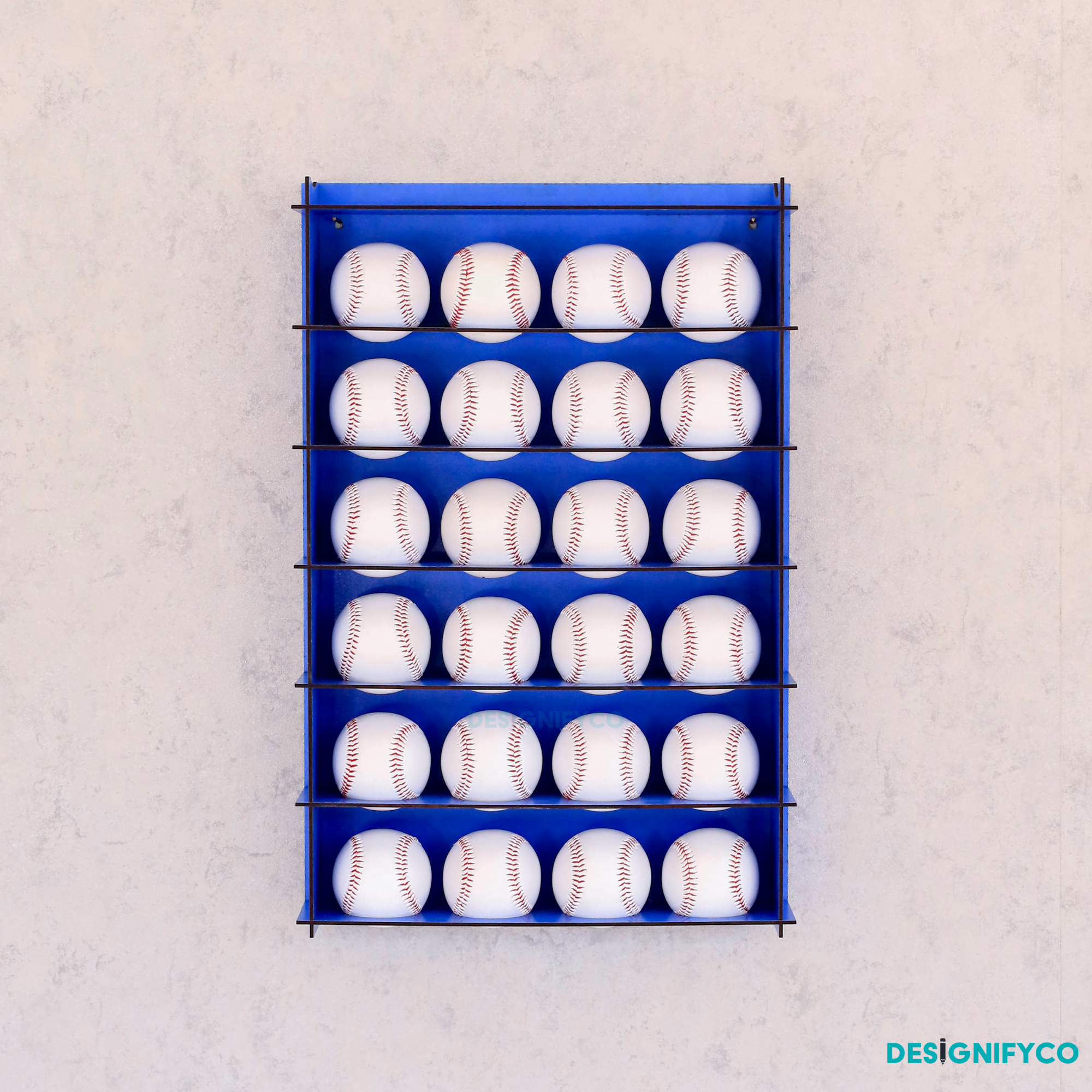 BLUE Baseball Display Case