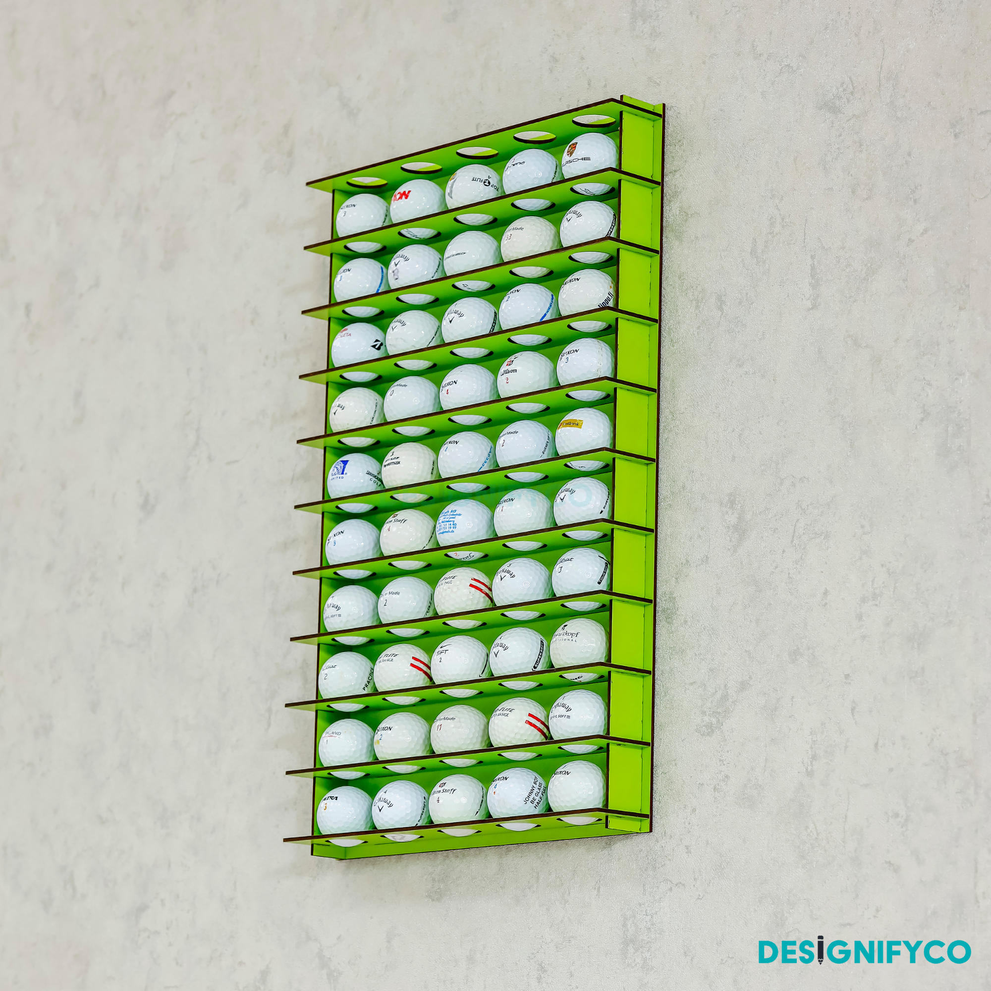 GREEN Golf Ball Display For 50 Golf Ball