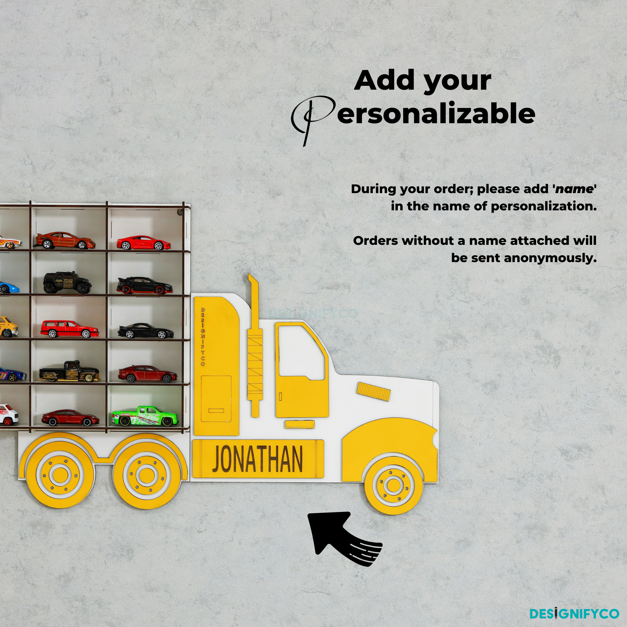 Yellow Truck Toy Car Displays