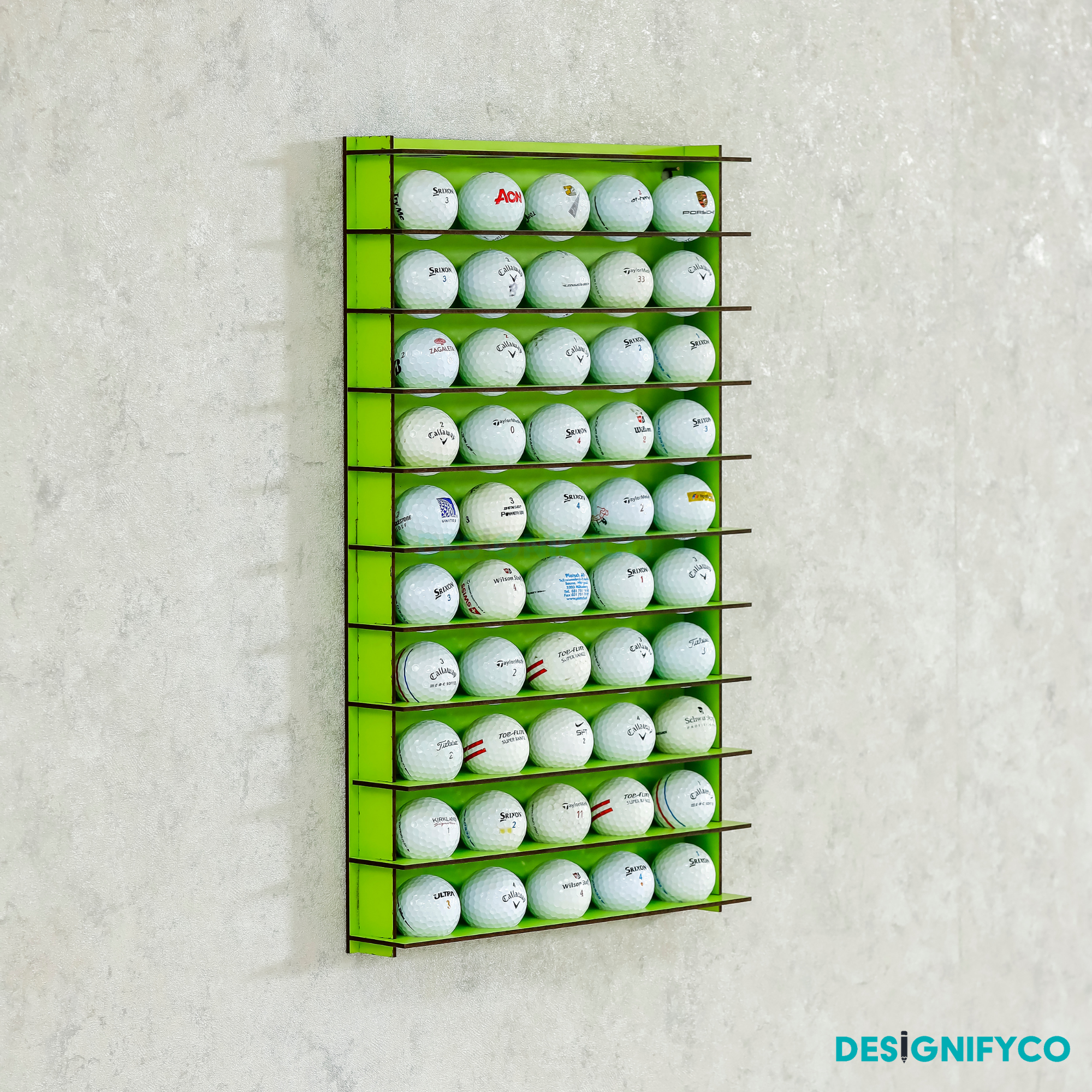 GREEN Golf Ball Display For 50 Golf Ball