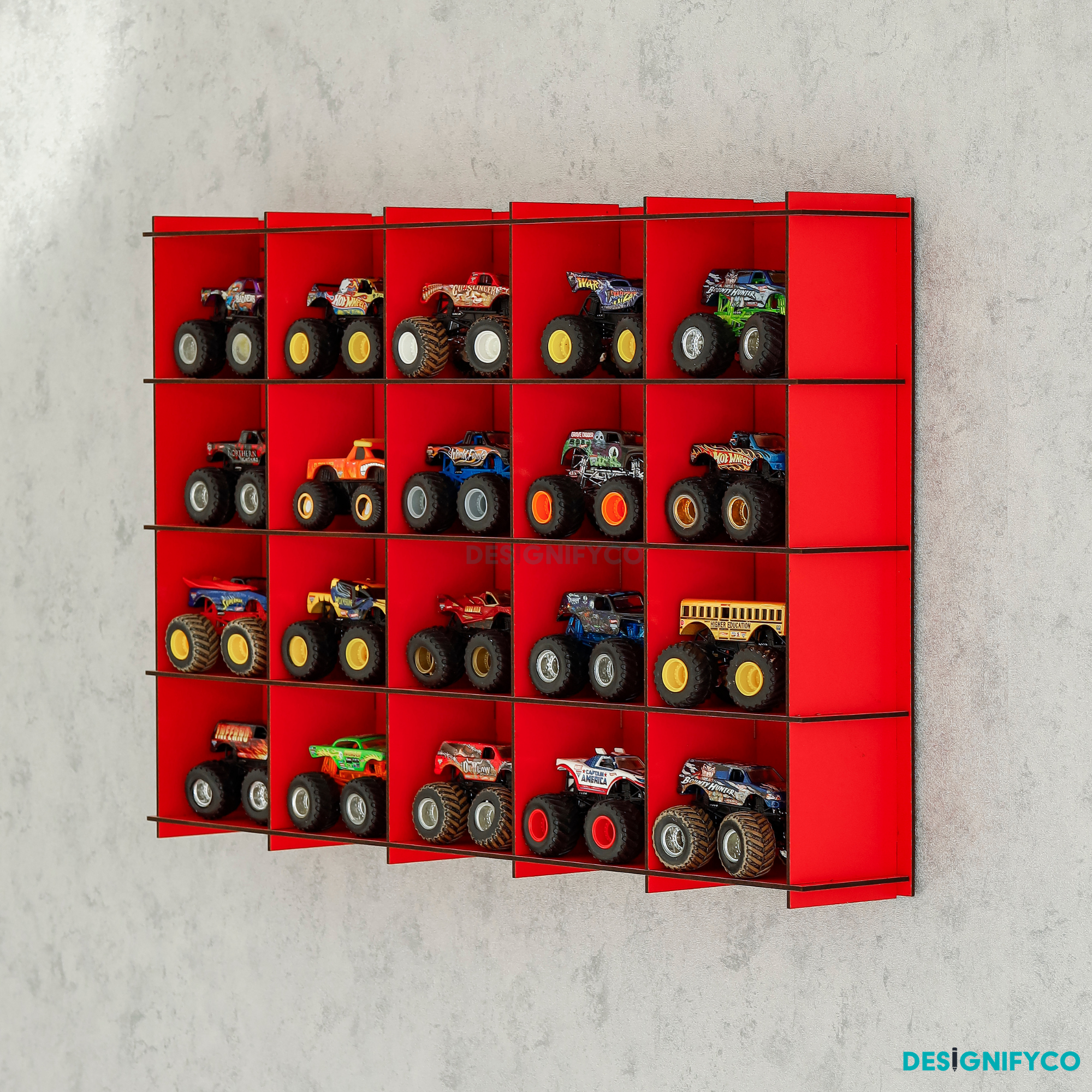 RED Monster Car Display Case