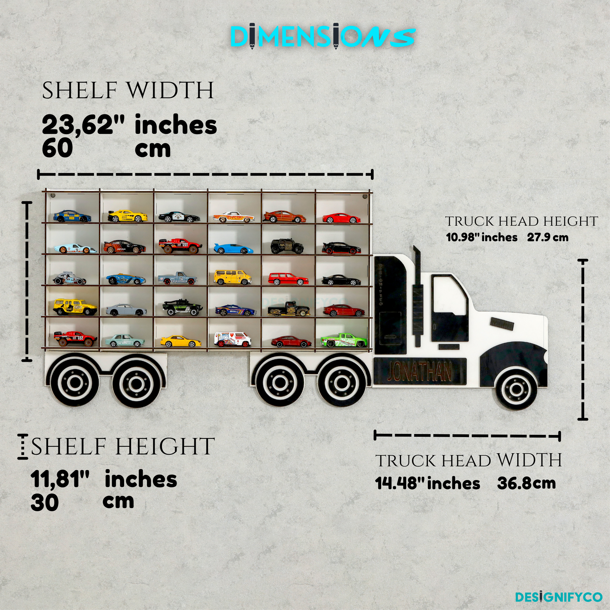 Black Truck Toy Car Displays