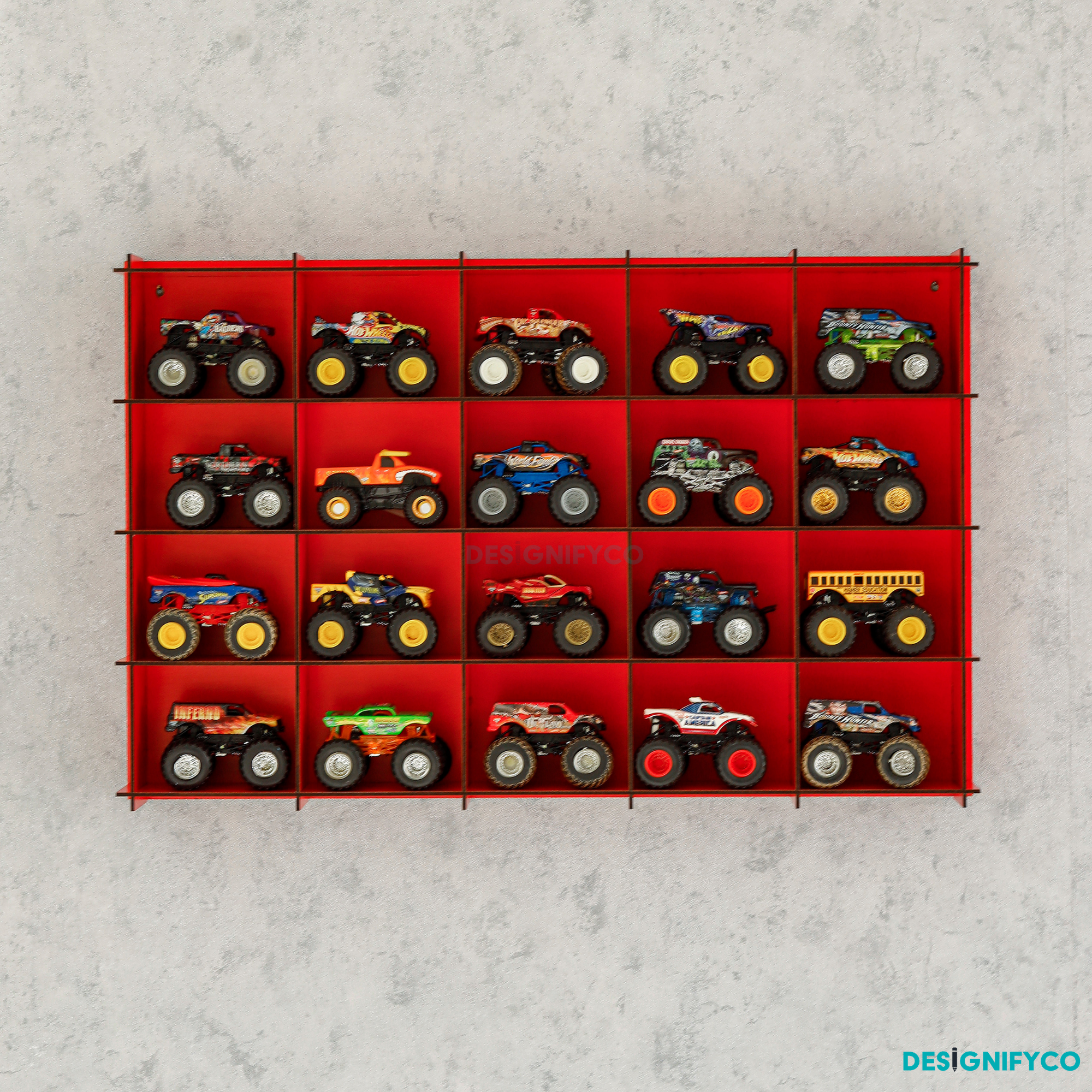 RED Monster Car Display Case